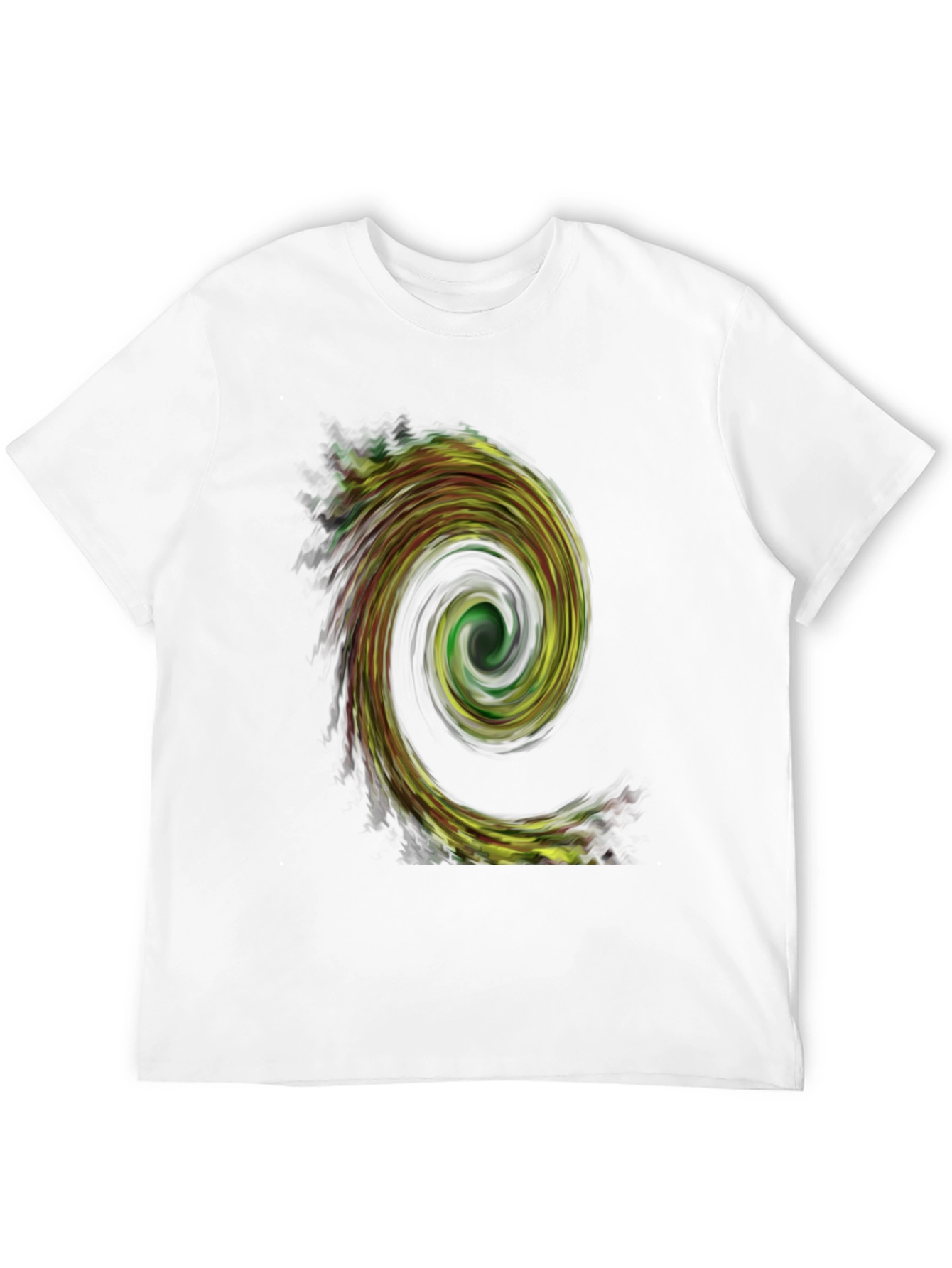 Abstract Swirl Graphic Tee - Black