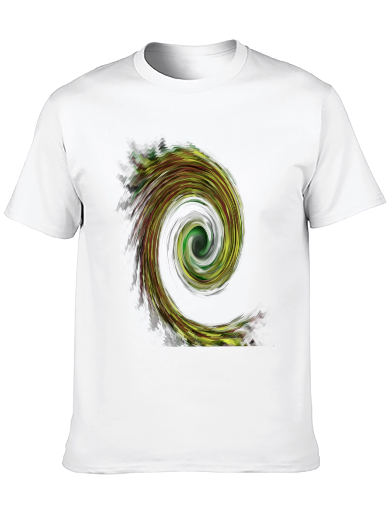Abstract Swirl Graphic Tee - Black