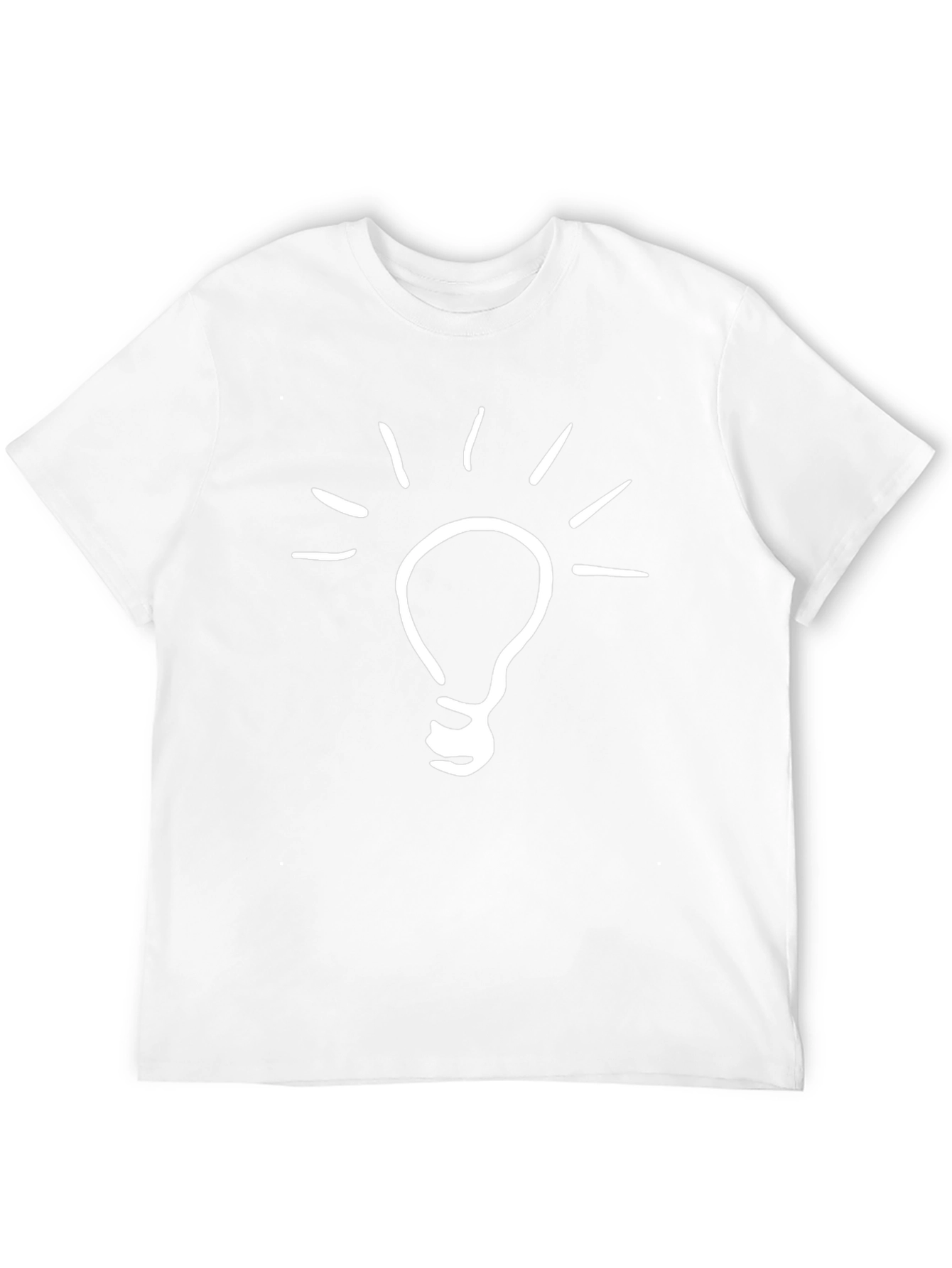 Idea Lightbulb Graphic Tee - Black Cotton T-Shirt