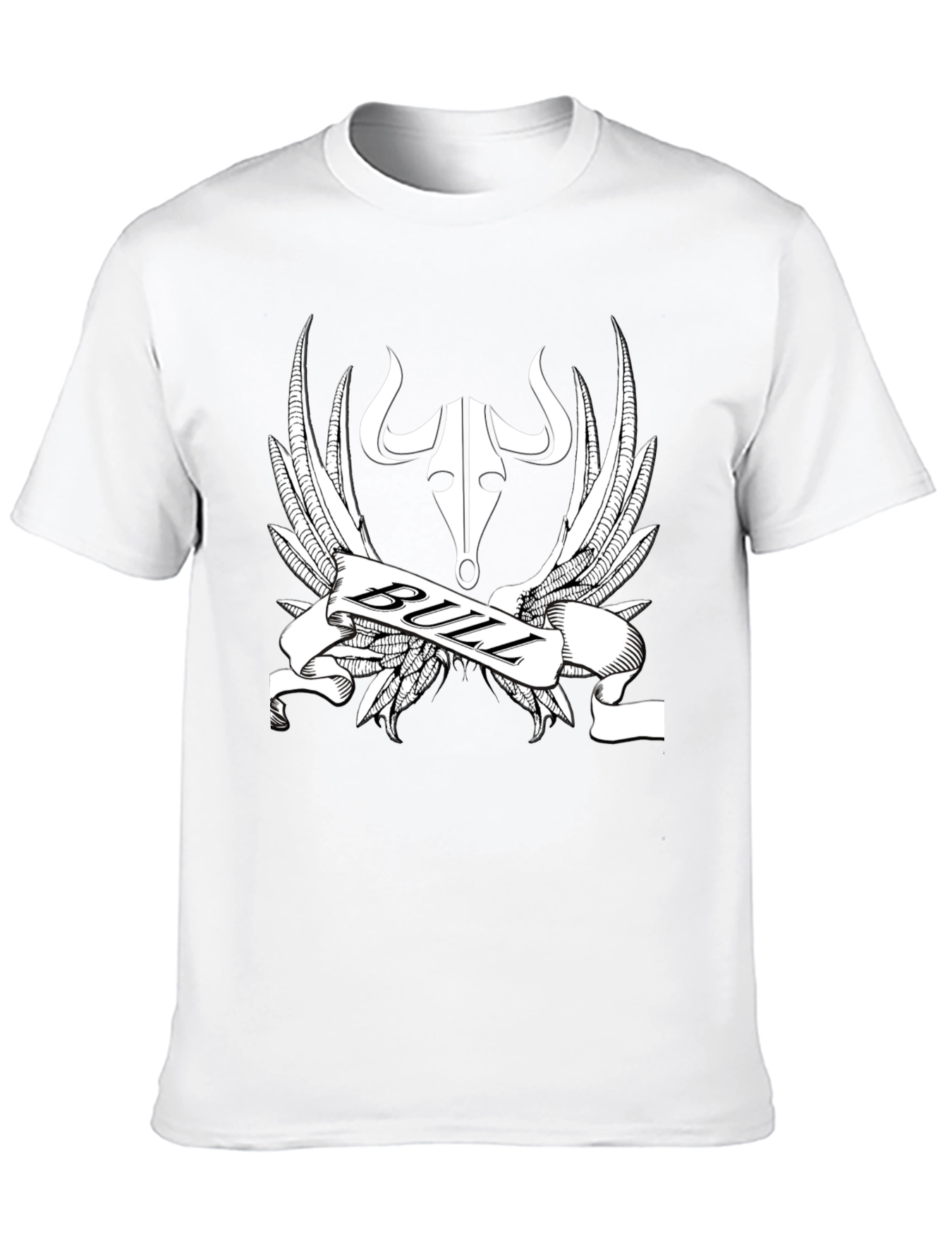 Bull Design Black T-Shirt