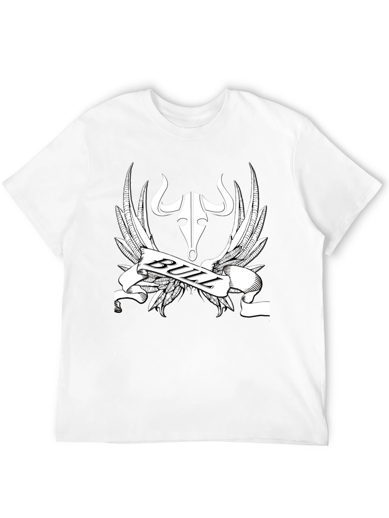 Bull Design Black T-Shirt