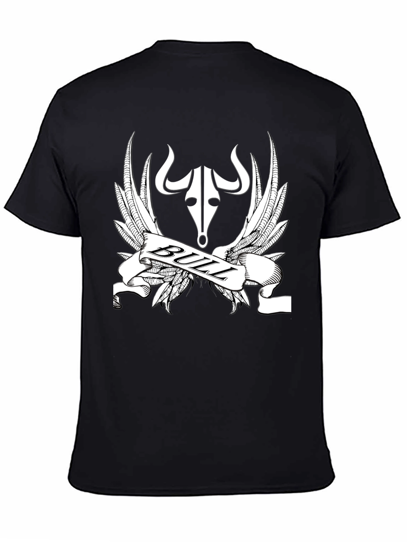 Bull Design Black T-Shirt