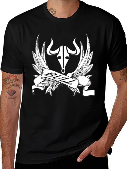 Bull Design Black T-Shirt