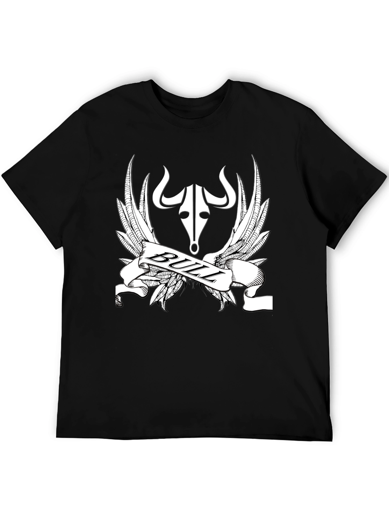 Bull Design Black T-Shirt