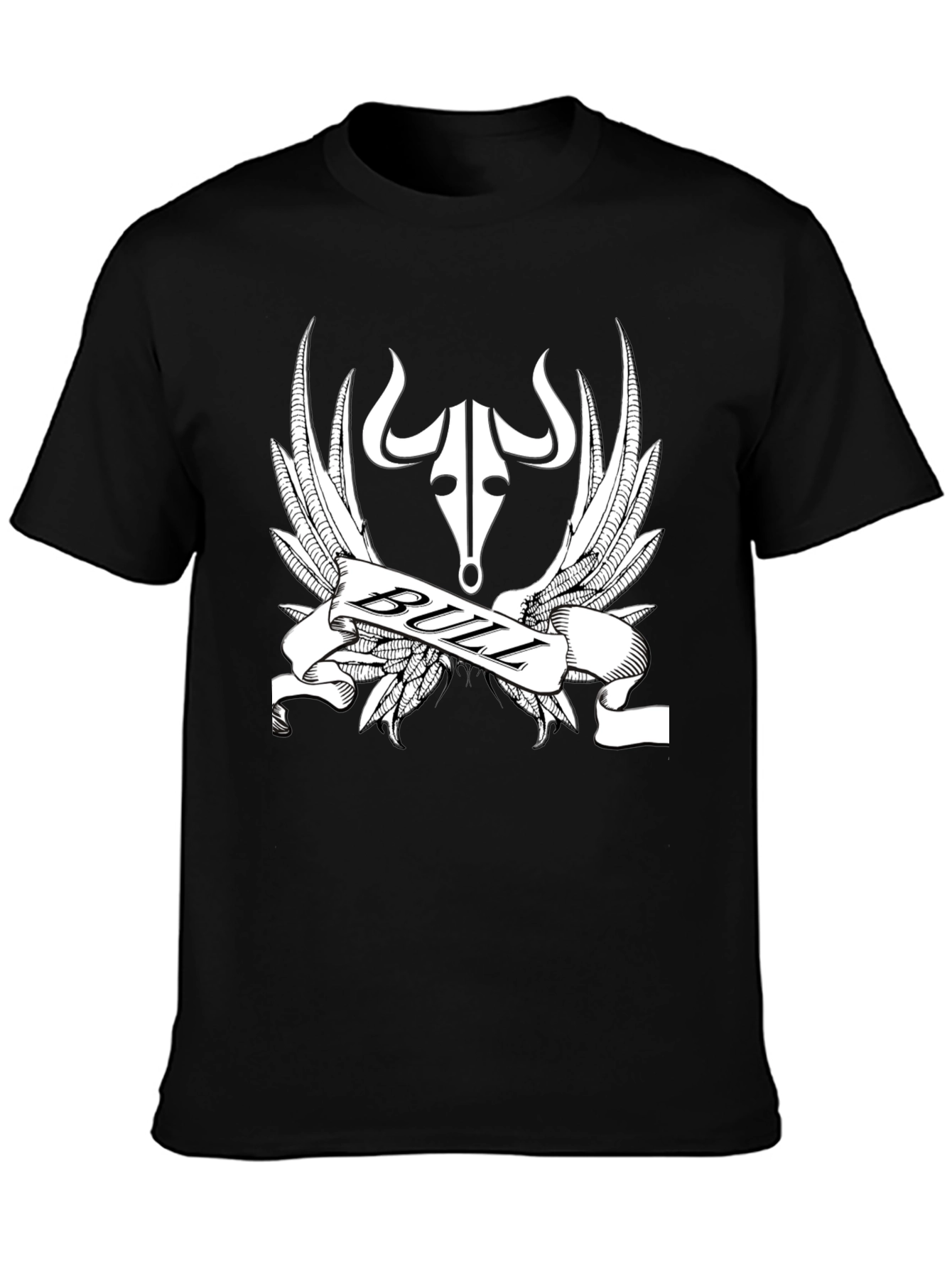 Bull Design Black T-Shirt