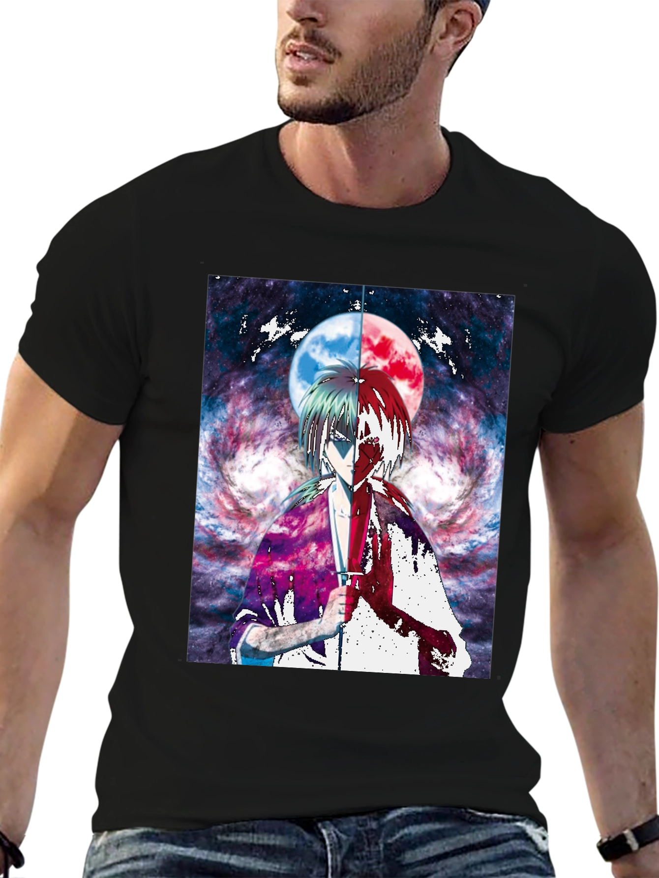 Anime Moon Graphic T-Shirt | Unique Design