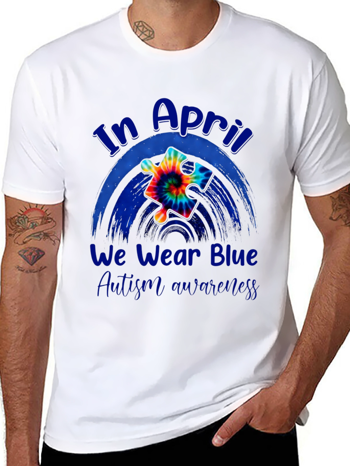 Autism Awareness T-Shirt - In April We Wear Blue