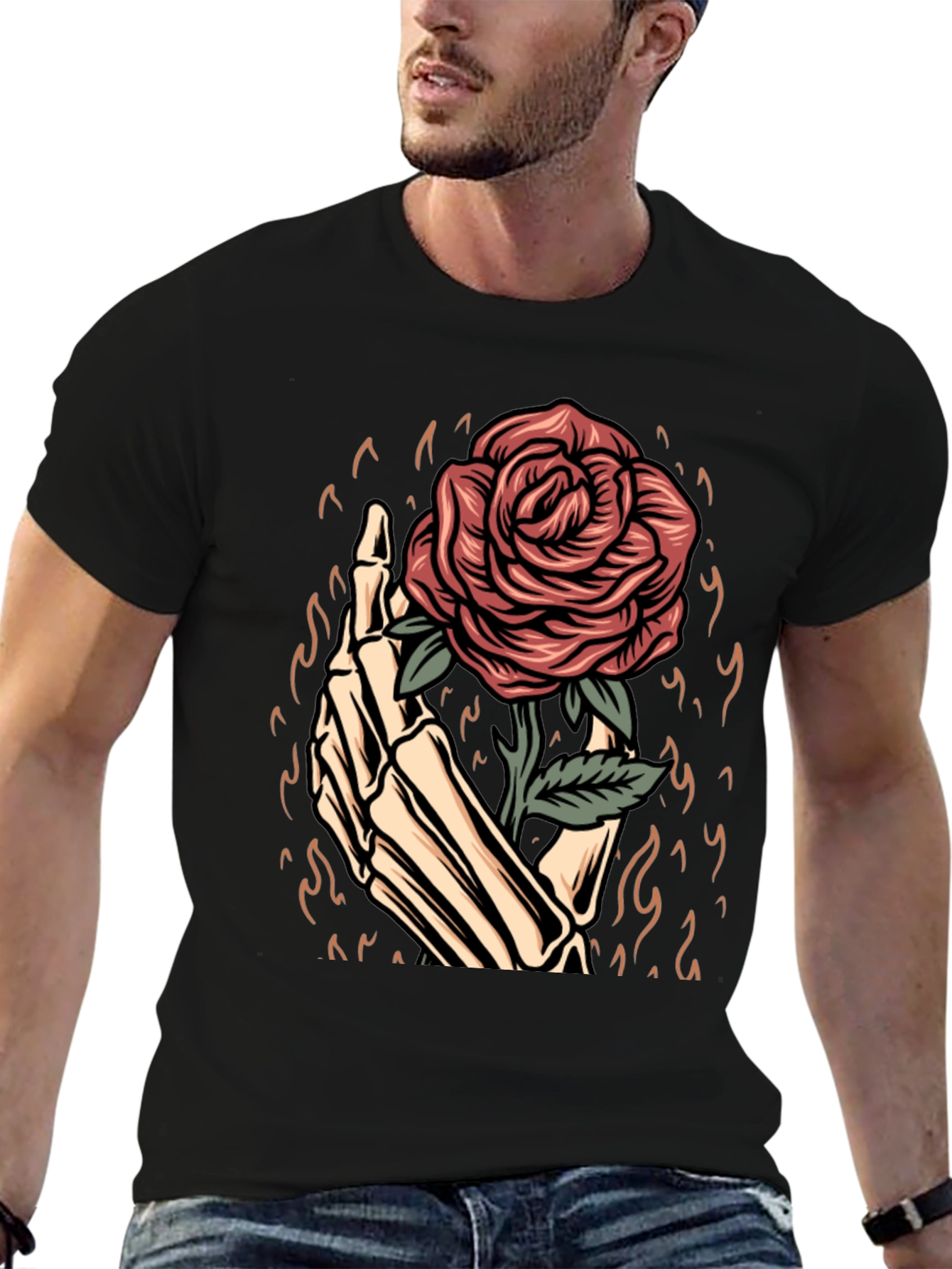 Rose in Hand Graphic Tee