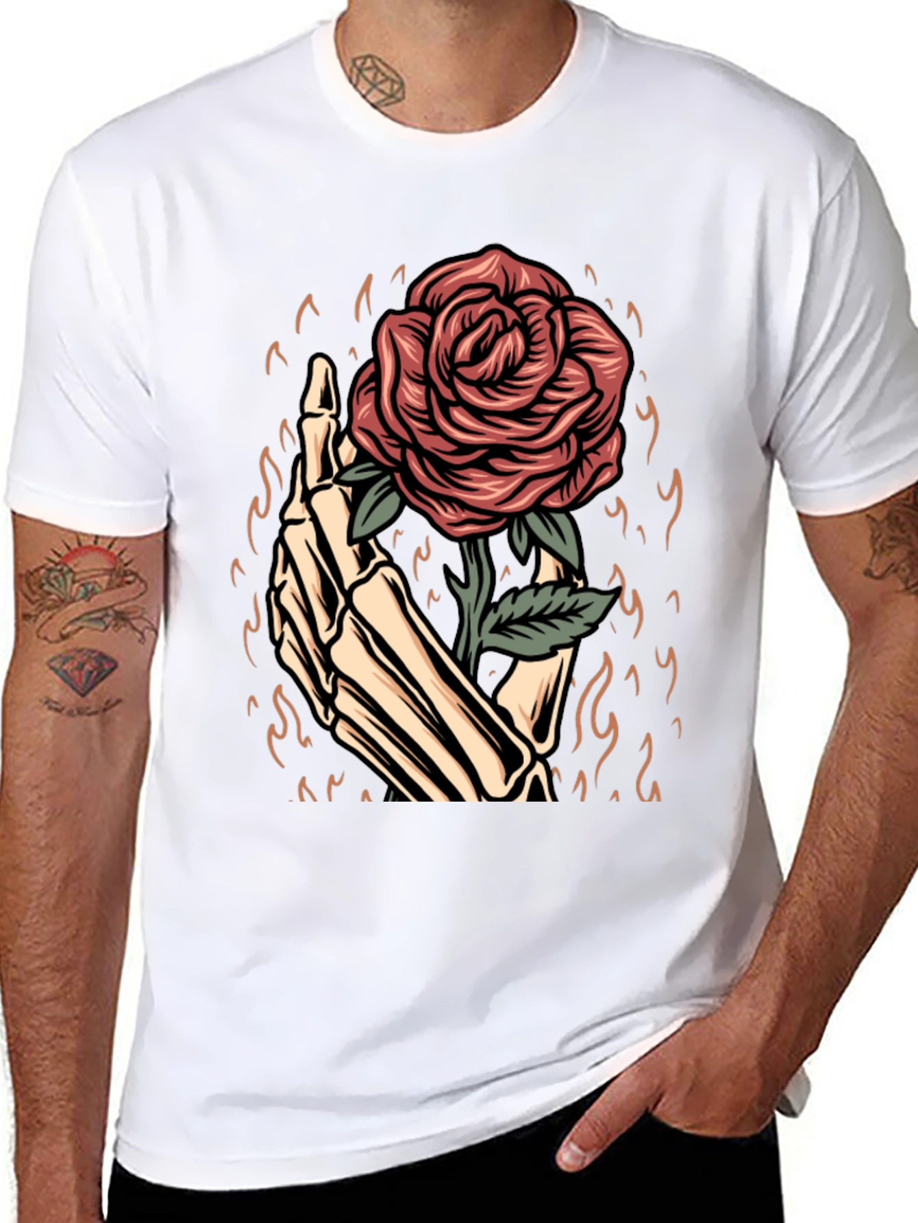 Rose in Hand Graphic Tee