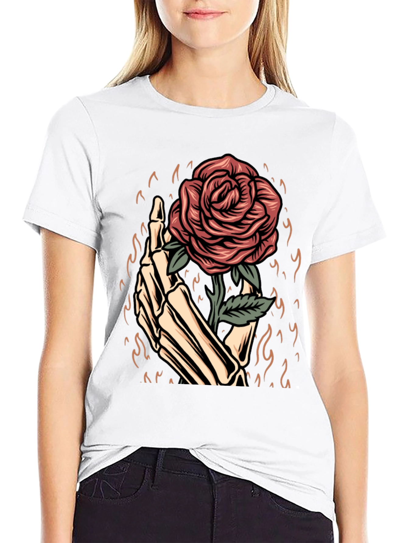 Rose in Hand Graphic Tee