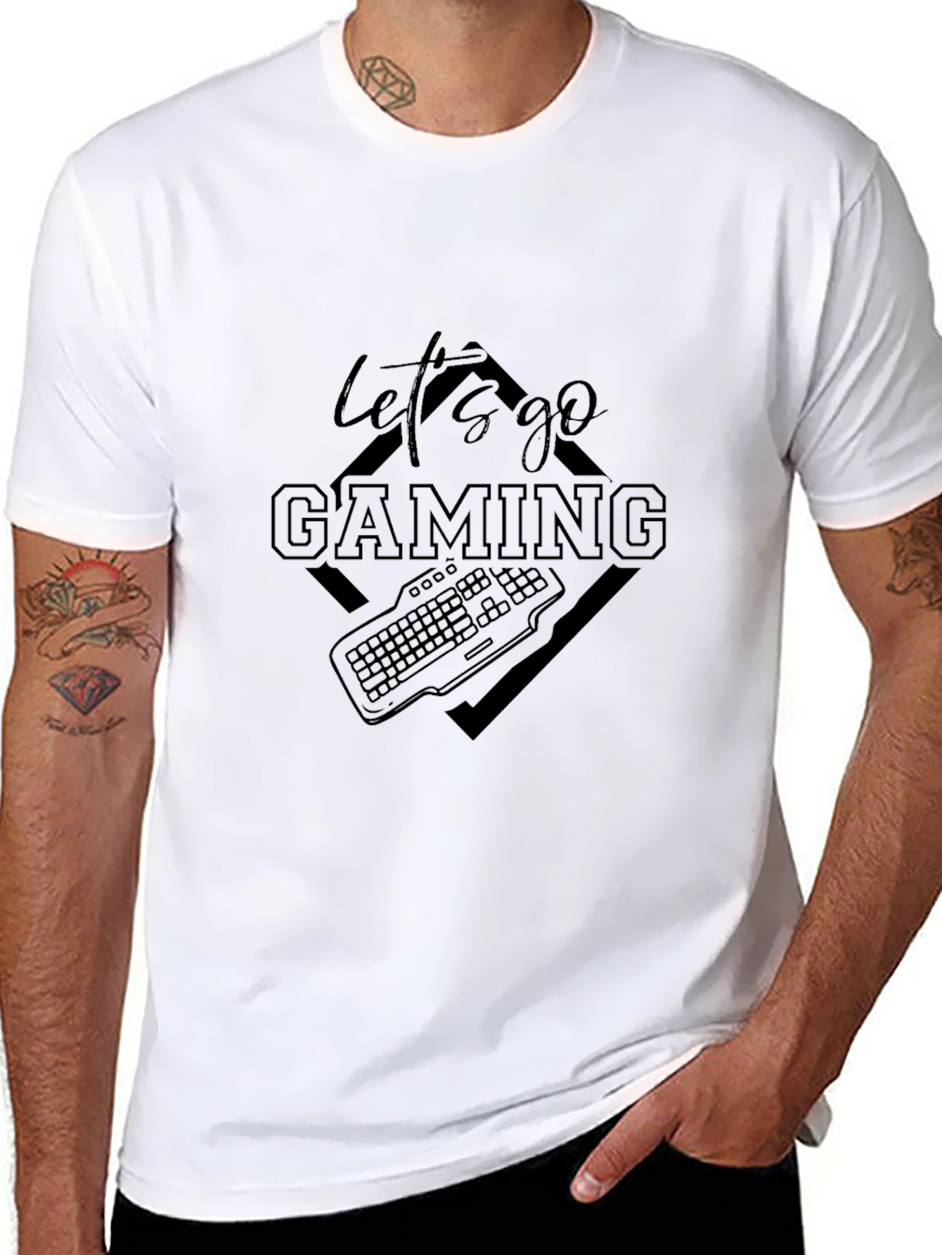 Lets Go Gaming Black T-Shirt