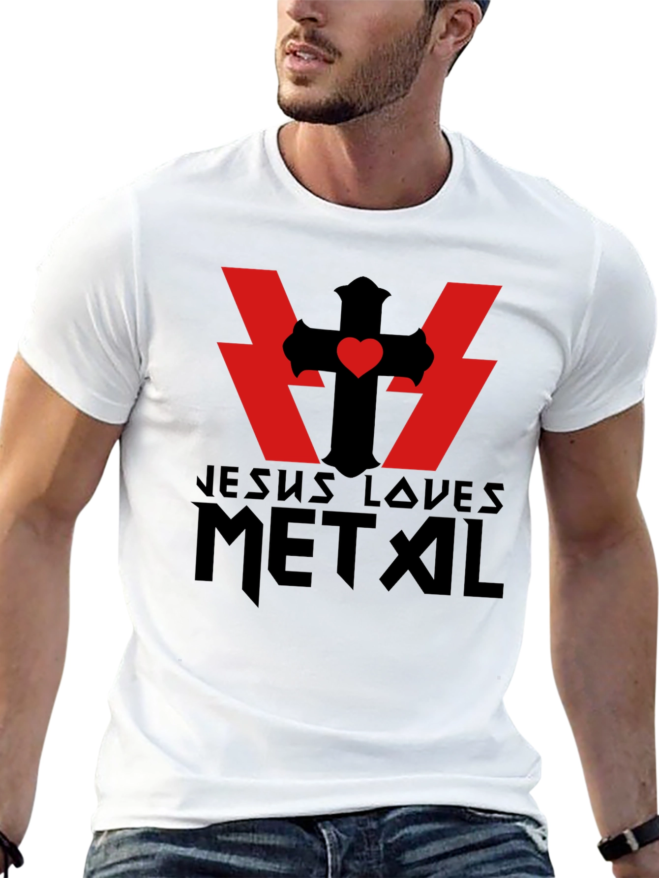 Jesus Loves Metal Black T-Shirt