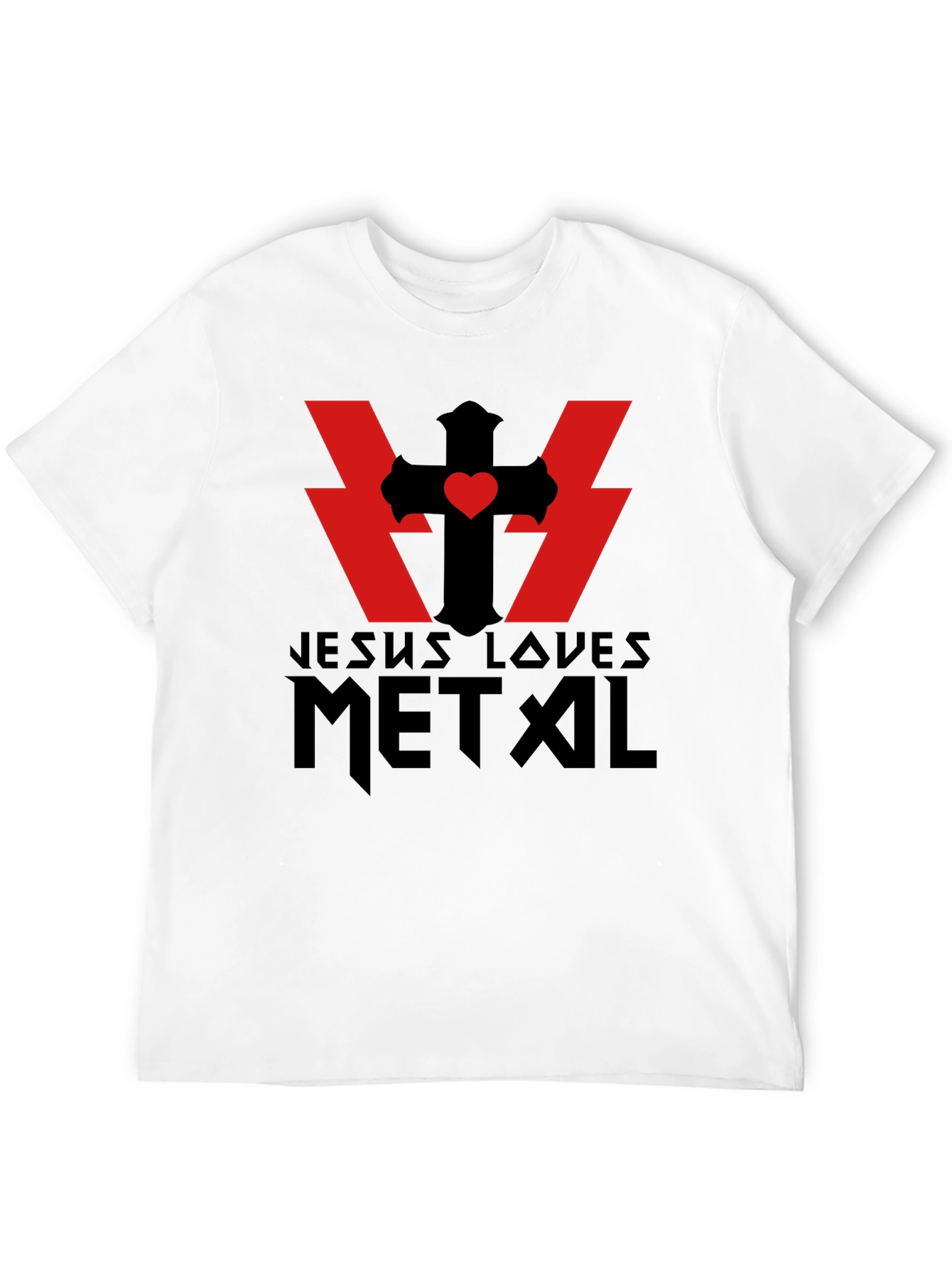Jesus Loves Metal Black T-Shirt