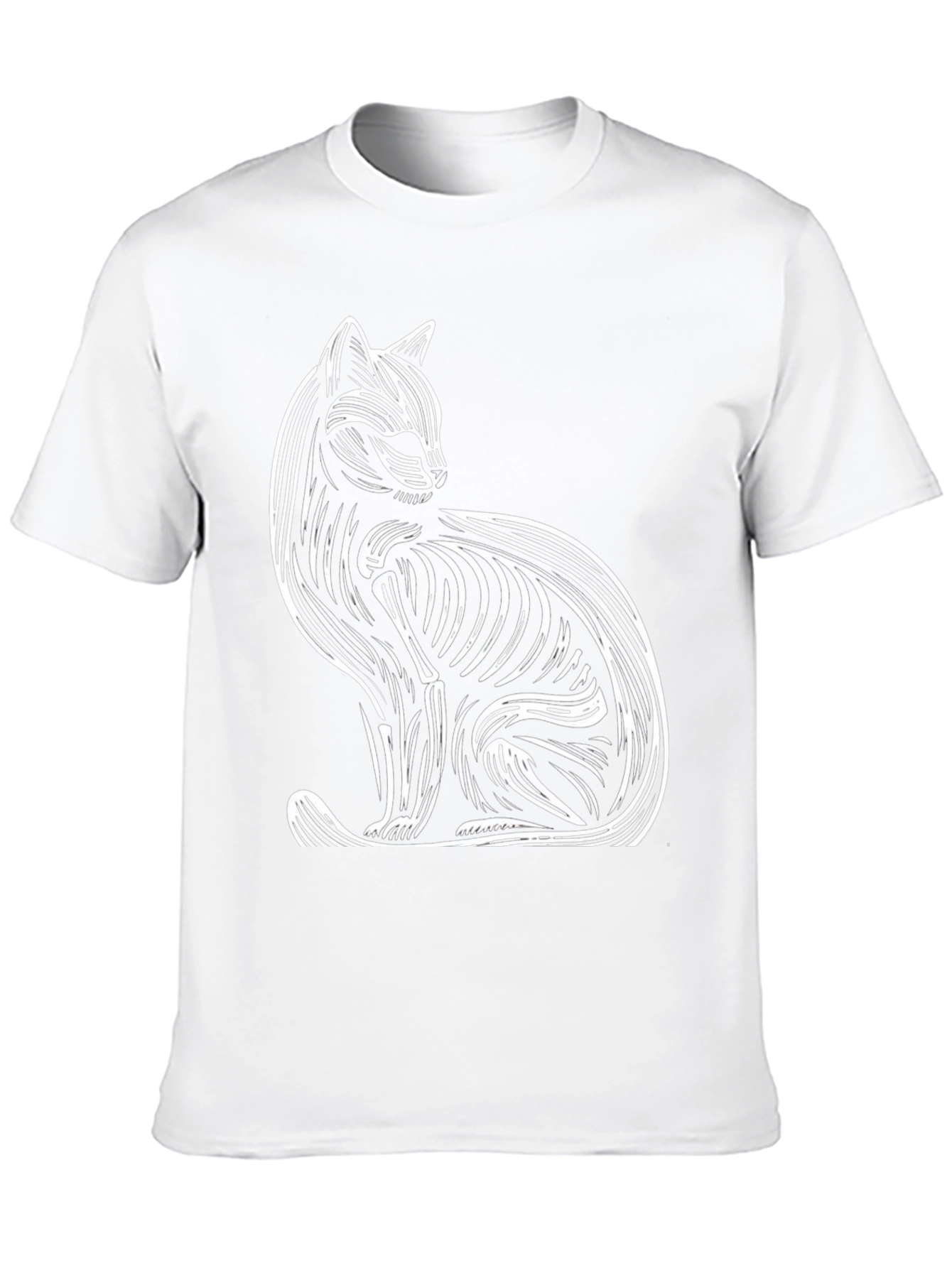 Abstract Cat Graphic Tee - Stylish & Unique