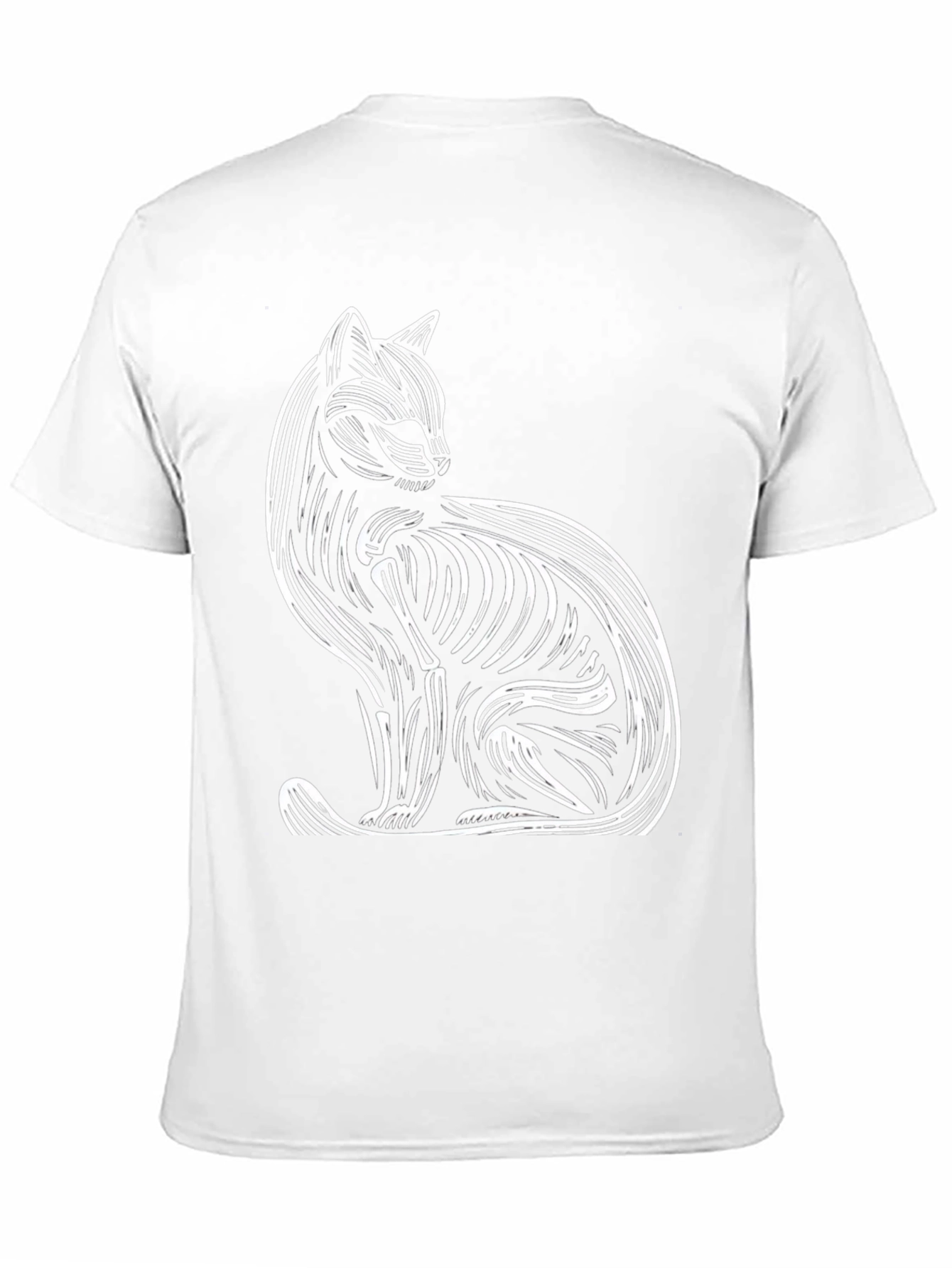 Abstract Cat Graphic Tee - Stylish & Unique