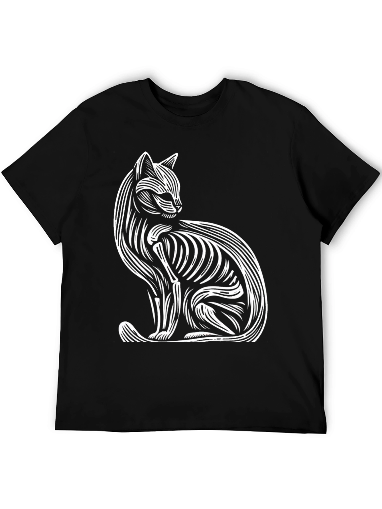 Abstract Cat Graphic Tee - Stylish & Unique