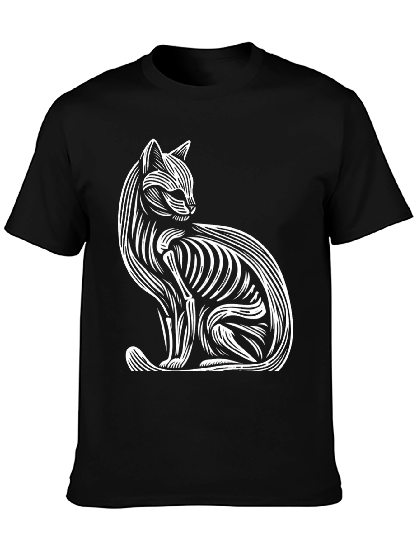 Abstract Cat Graphic Tee - Stylish & Unique