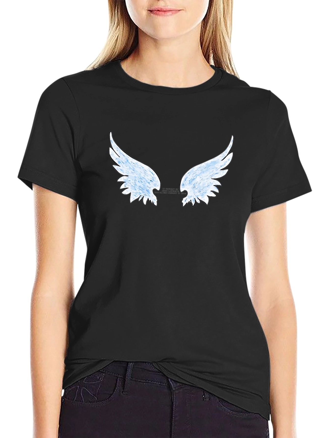 Winged Graphic Black T-Shirt