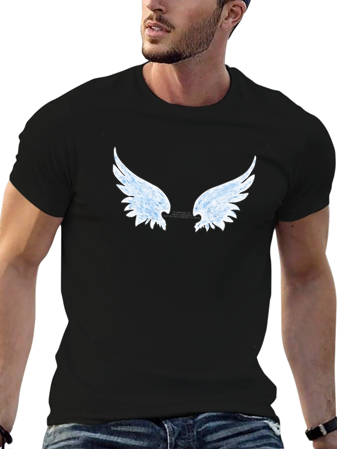 Winged Graphic Black T-Shirt