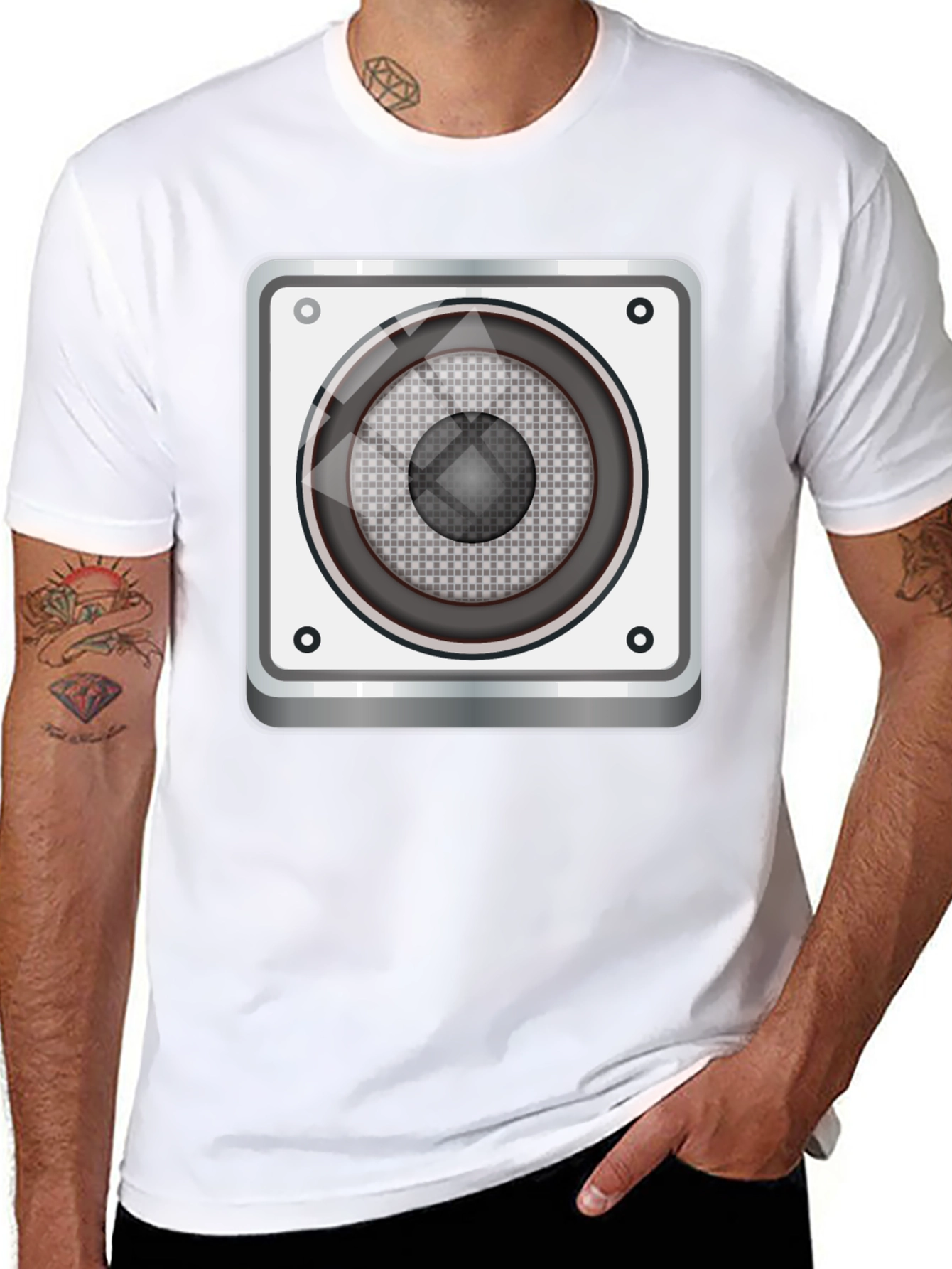 Speaker Graphic Tee - Music Lovers T-Shirt