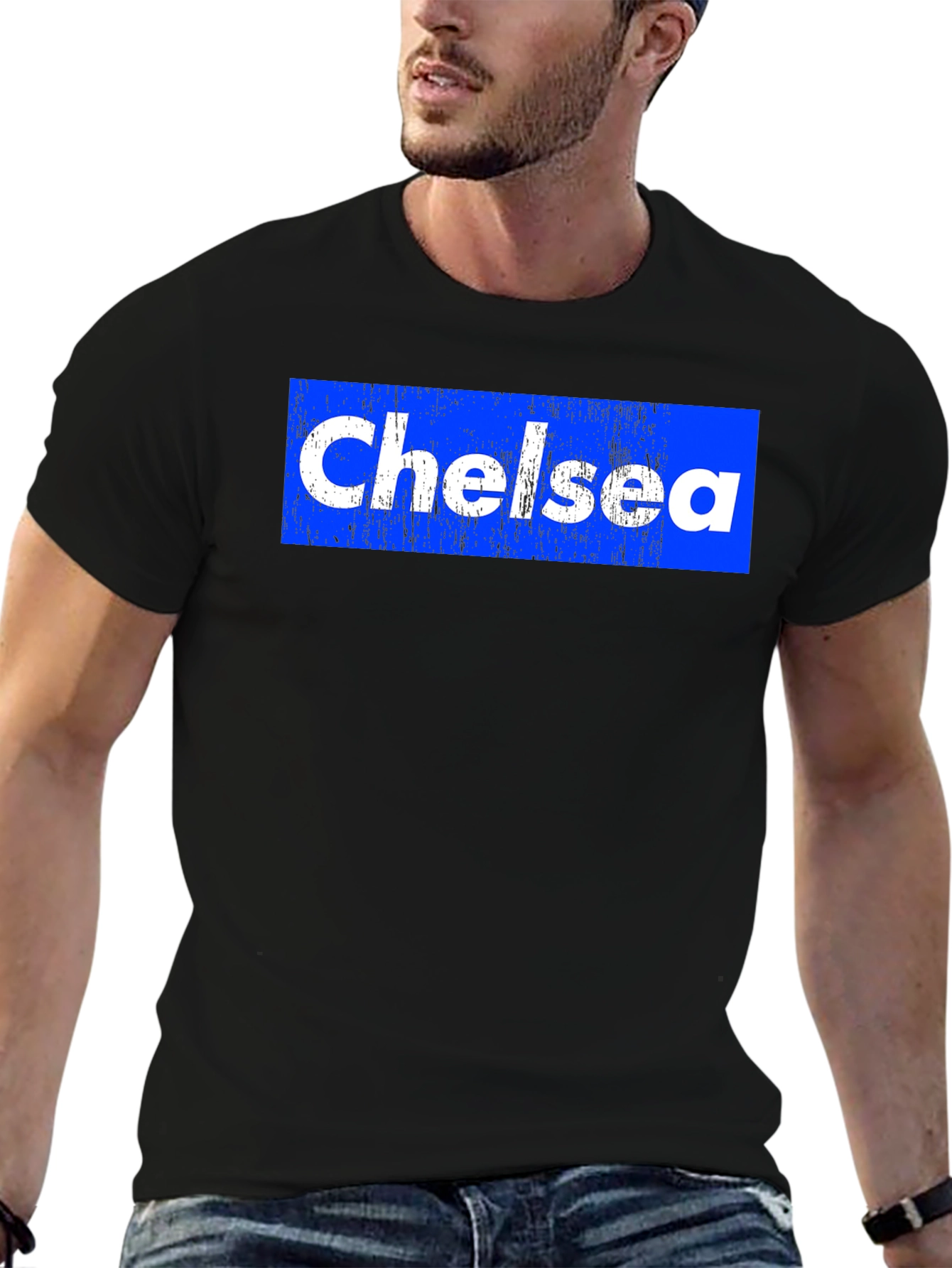 Chelsea Graphic T-Shirt - Blue & White