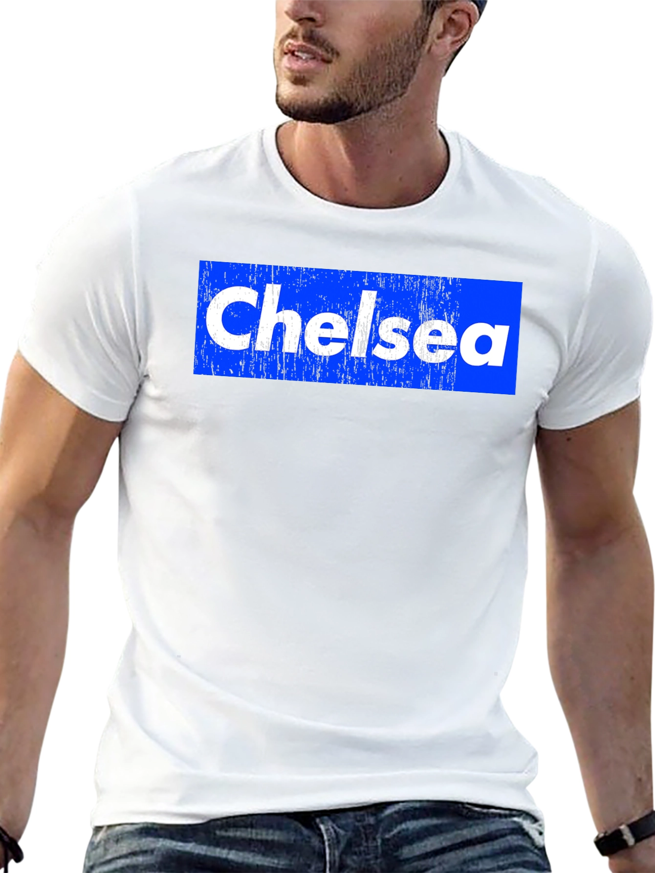 Chelsea Graphic T-Shirt - Blue & White