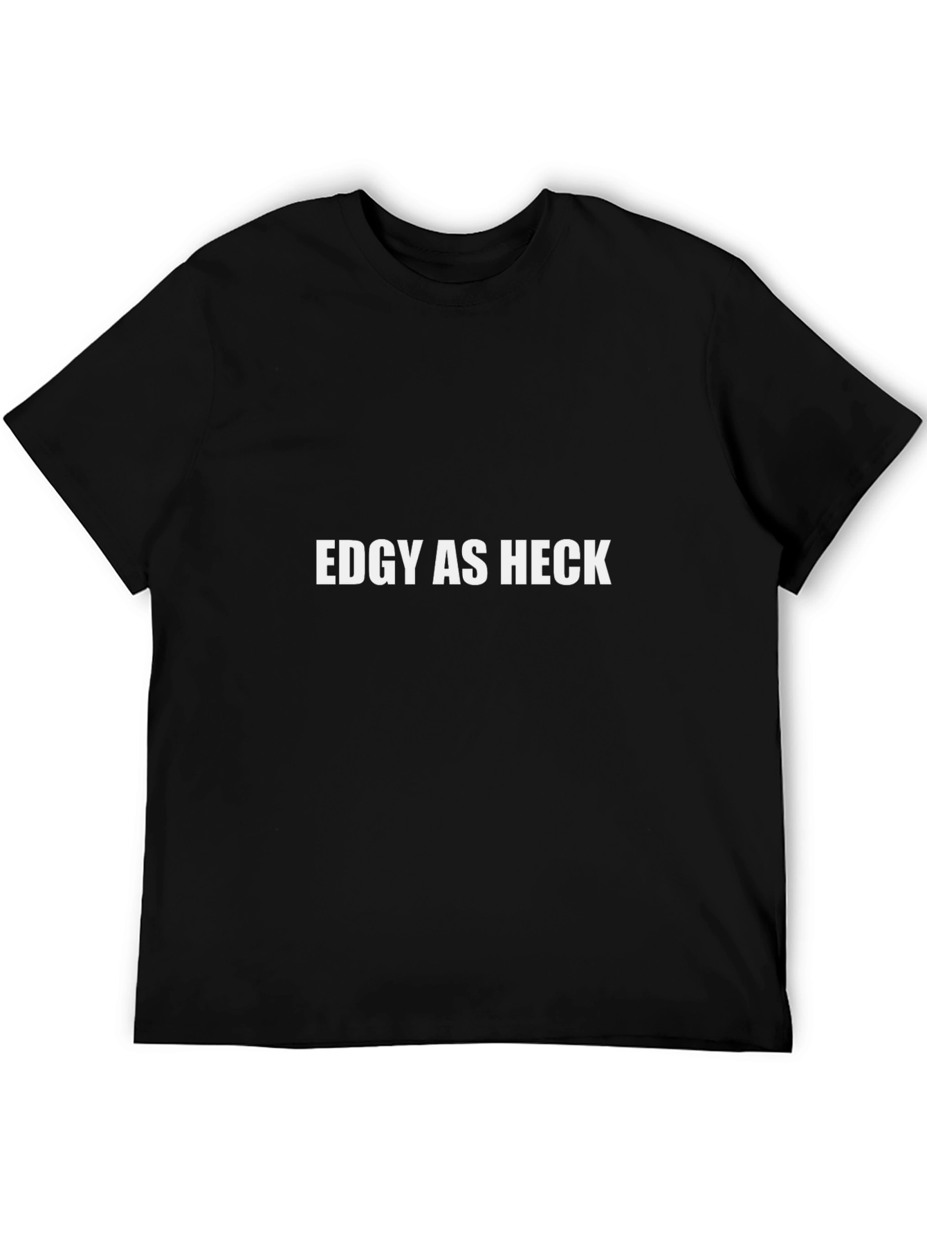 Edgy As Heck Graphic Tee - Black Cotton T-Shirt