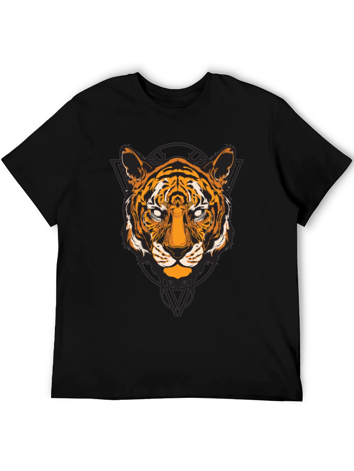 Tiger Graphic T-Shirt - Black Cotton Tee
