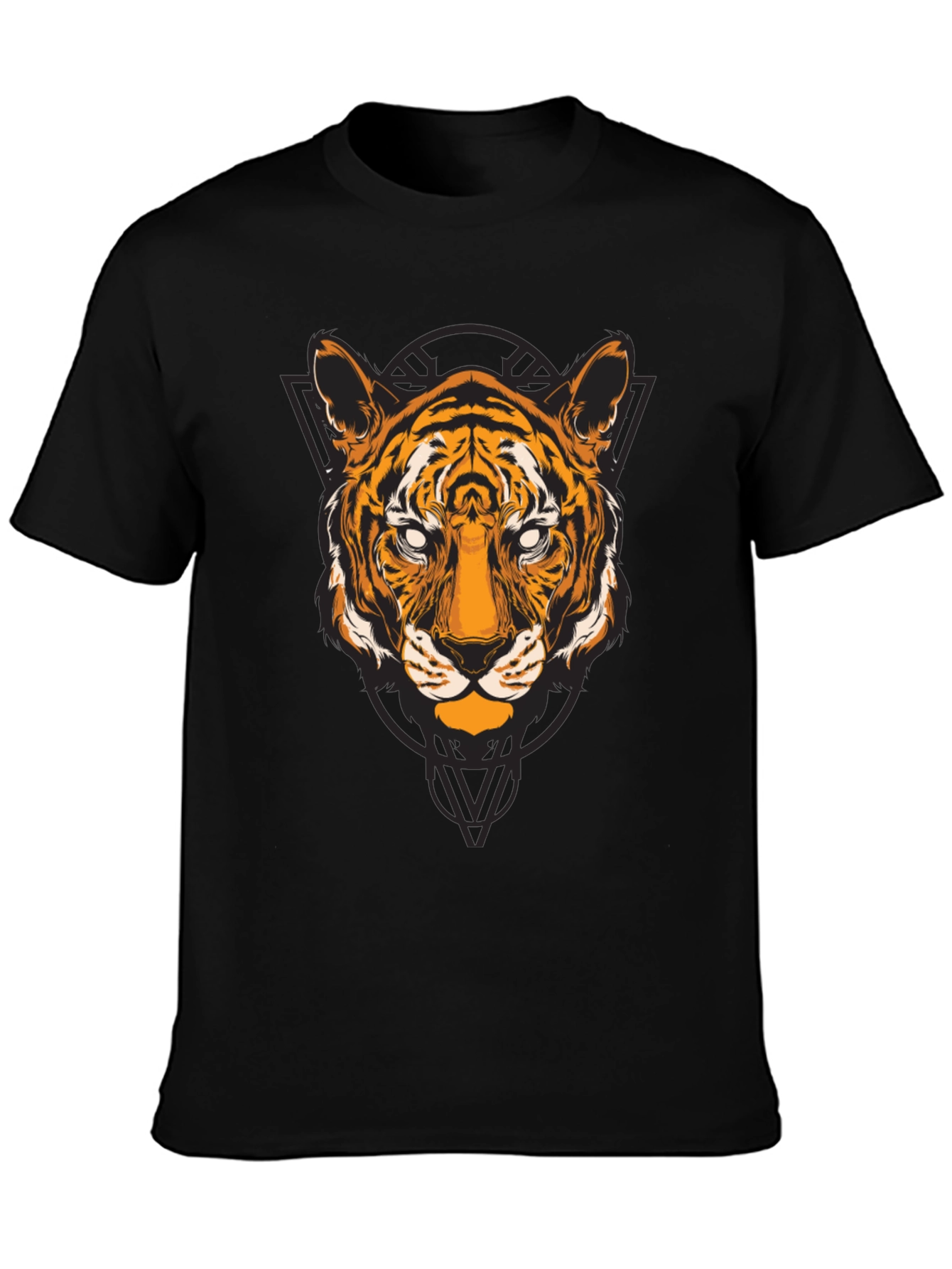 Tiger Graphic T-Shirt - Black Cotton Tee