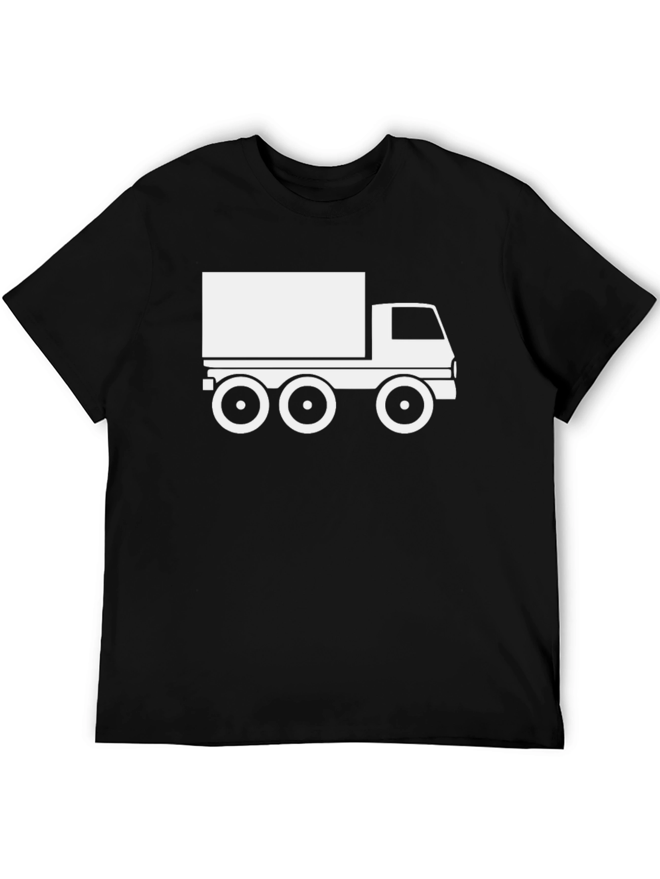 Truck Graphic Tee - Black Cotton T-Shirt