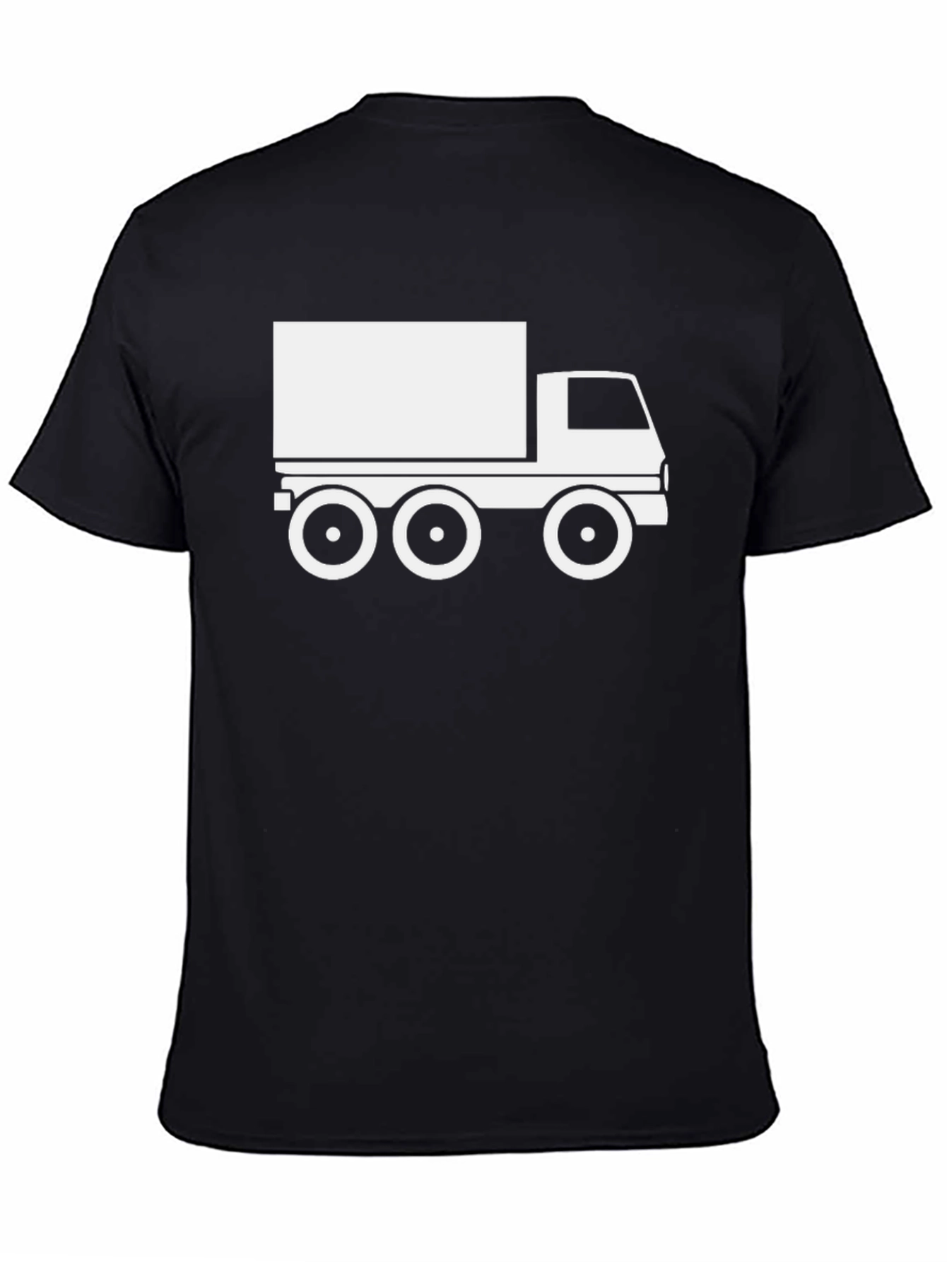 Truck Graphic Tee - Black Cotton T-Shirt