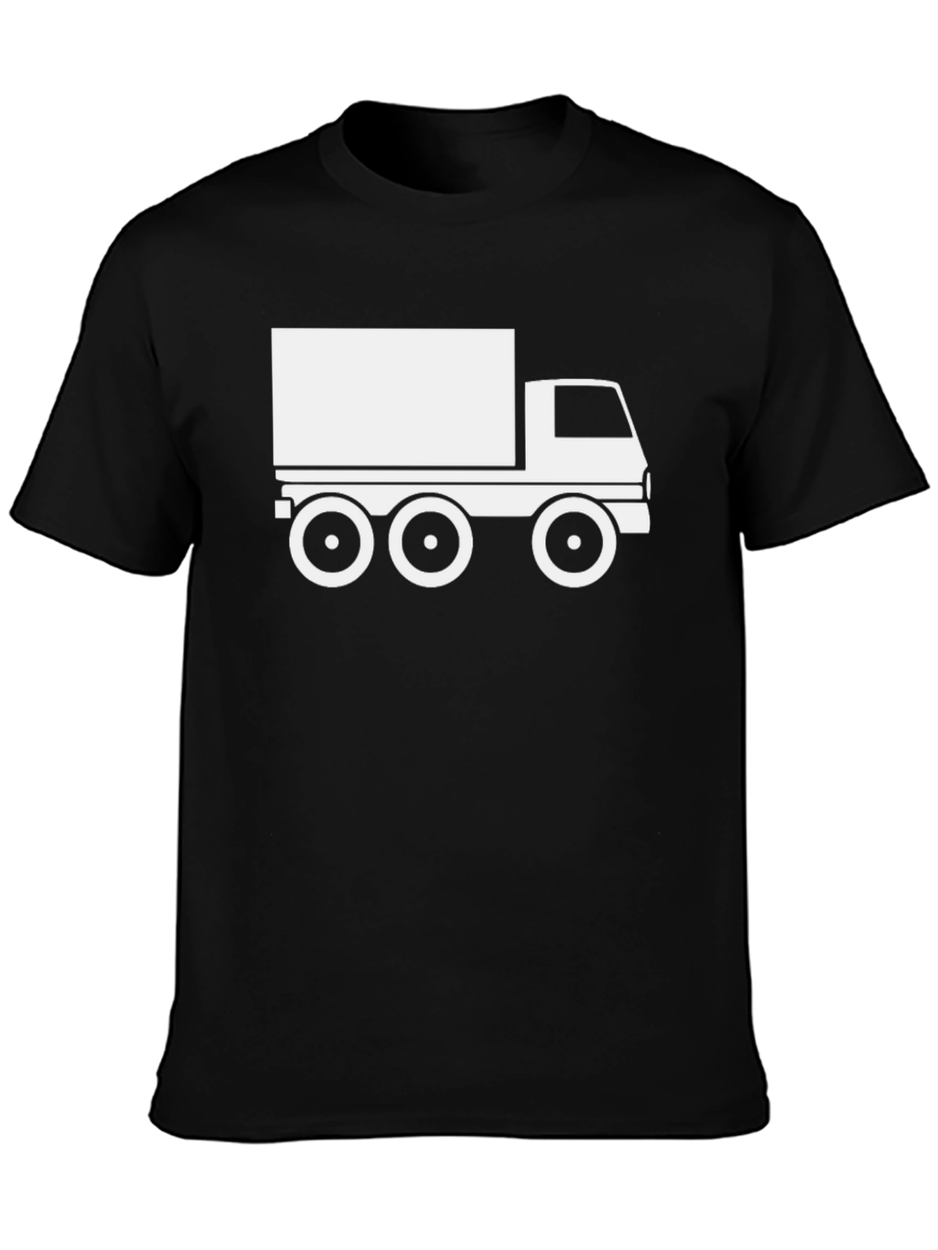 Truck Graphic Tee - Black Cotton T-Shirt