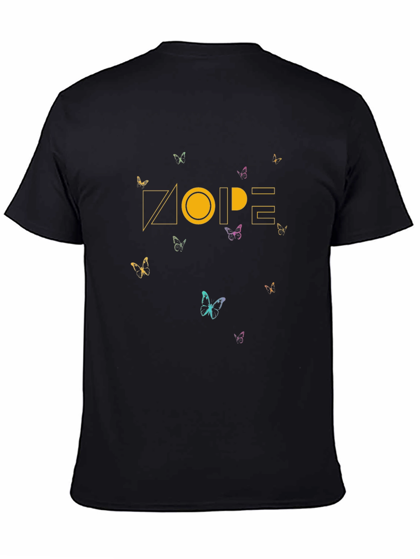 Dope Butterfly Graphic Tee - Stylish Black T-Shirt