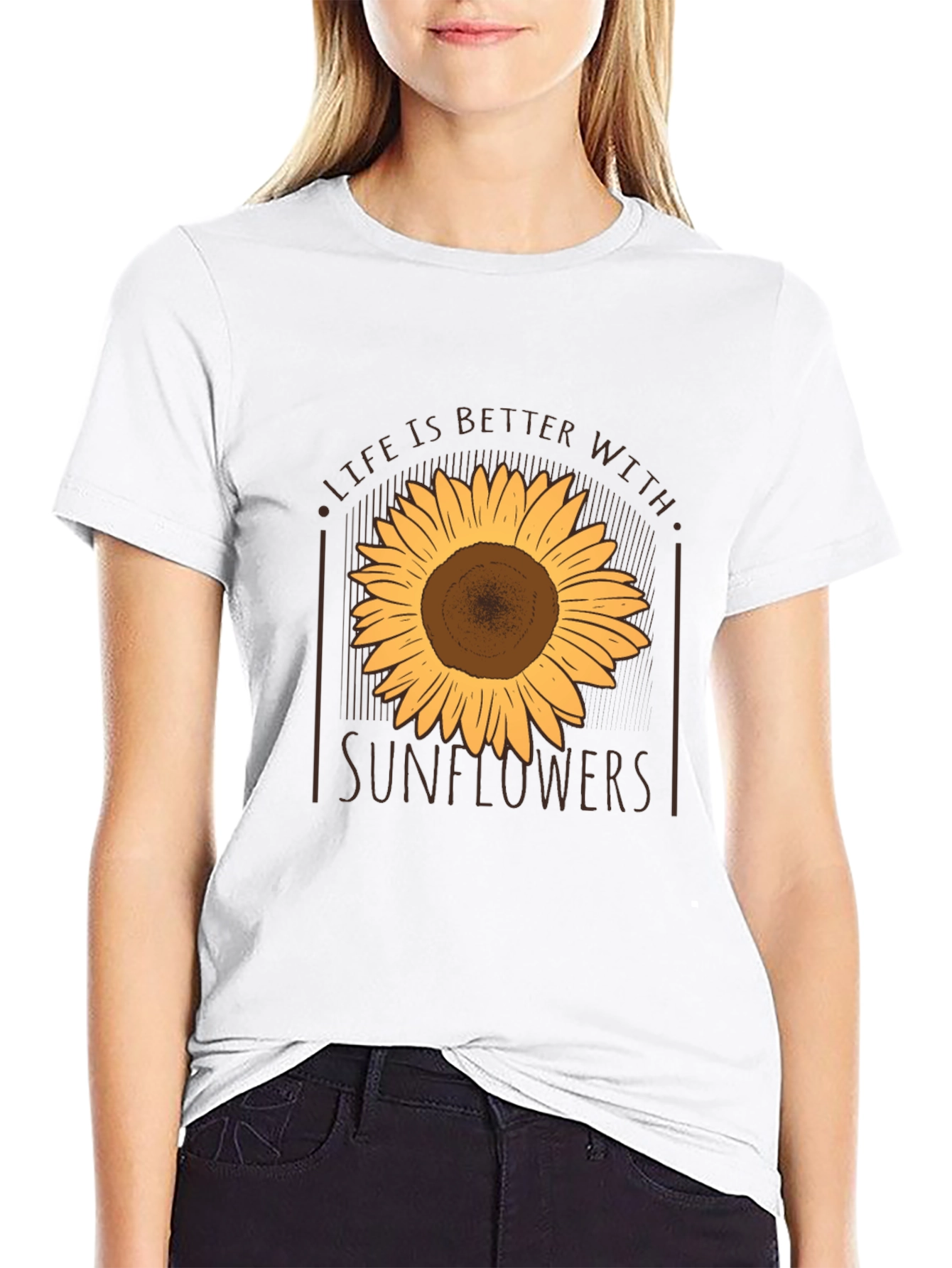 Sunflower Graphic Tee - Life is Better