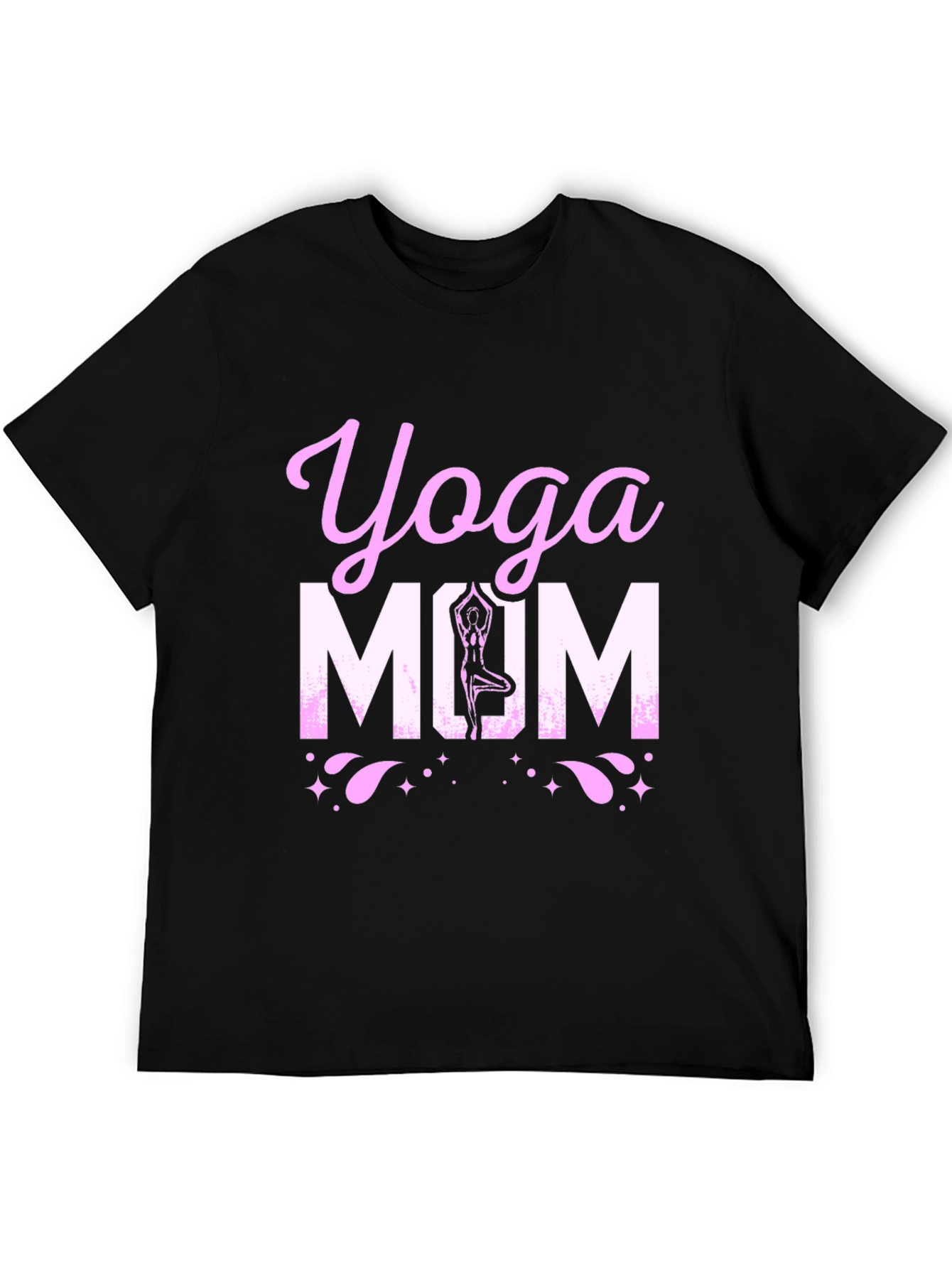 Yoga Mom Black Graphic T-Shirt