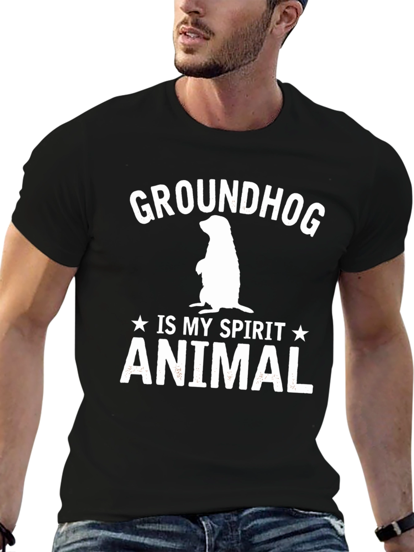 Groundhog Spirit Animal Graphic T-Shirt