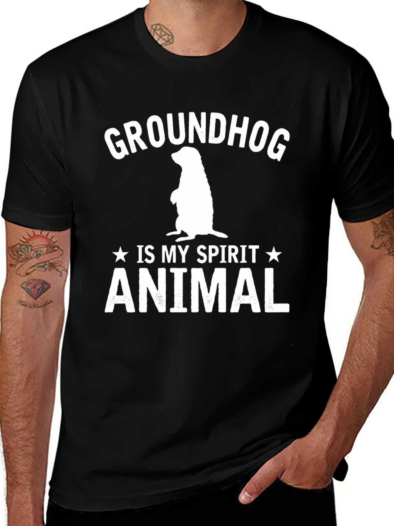 Groundhog Spirit Animal Graphic T-Shirt