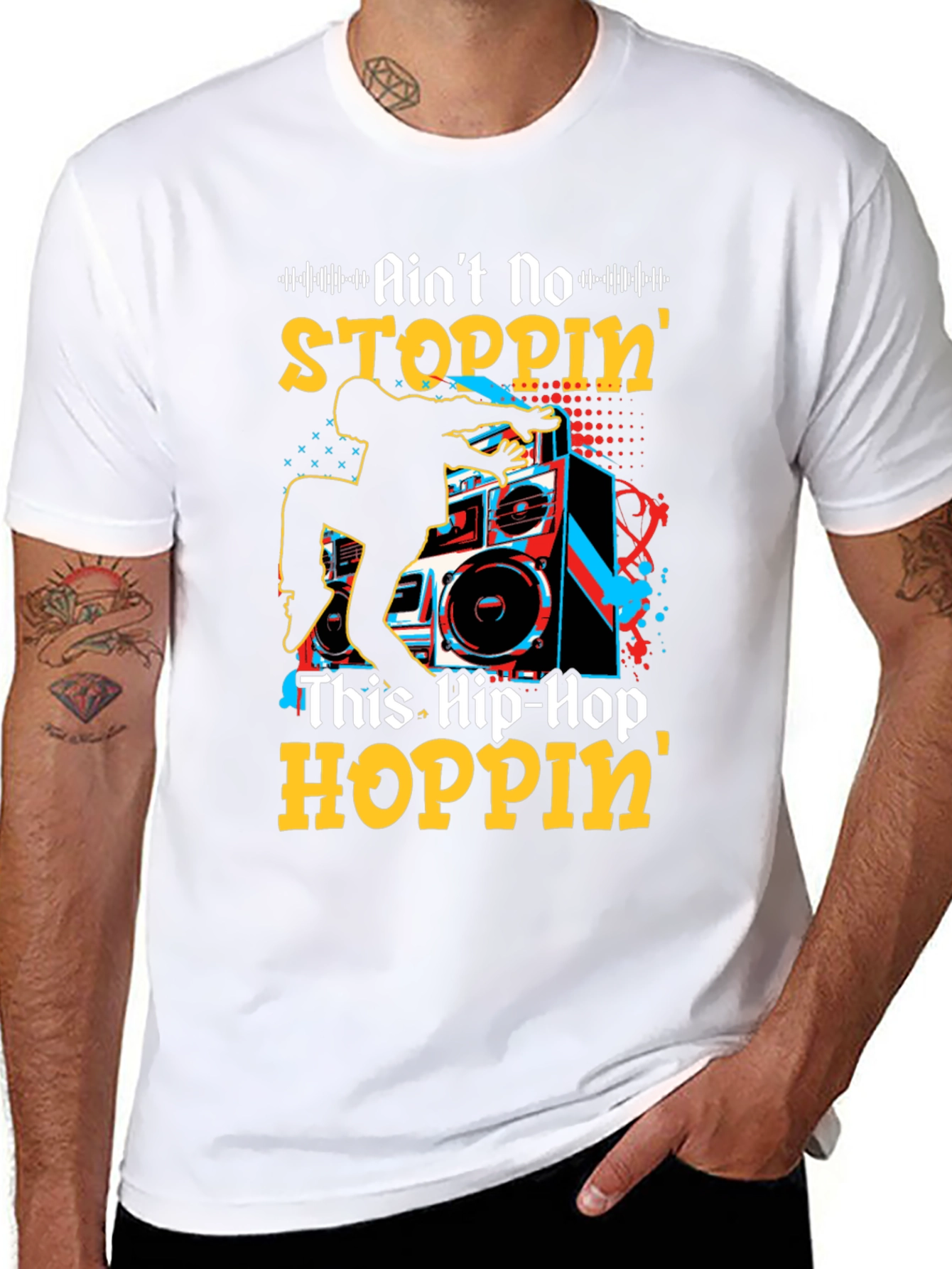 Aint No Stoppin This Hip-Hop Hoppin Graphic Tee