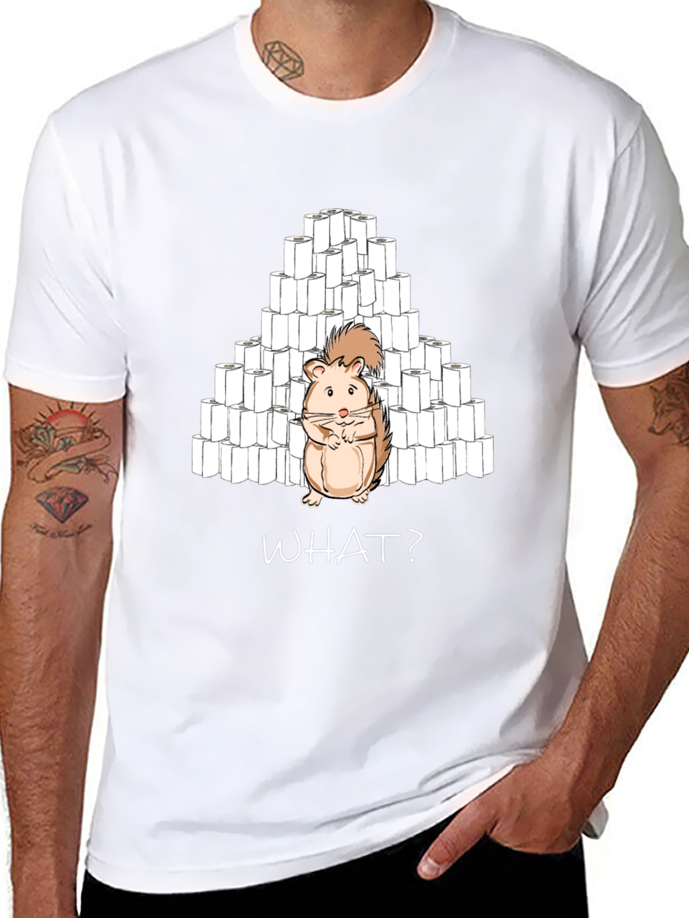 Funny Squirrel Toilet Paper Hoarder Tee