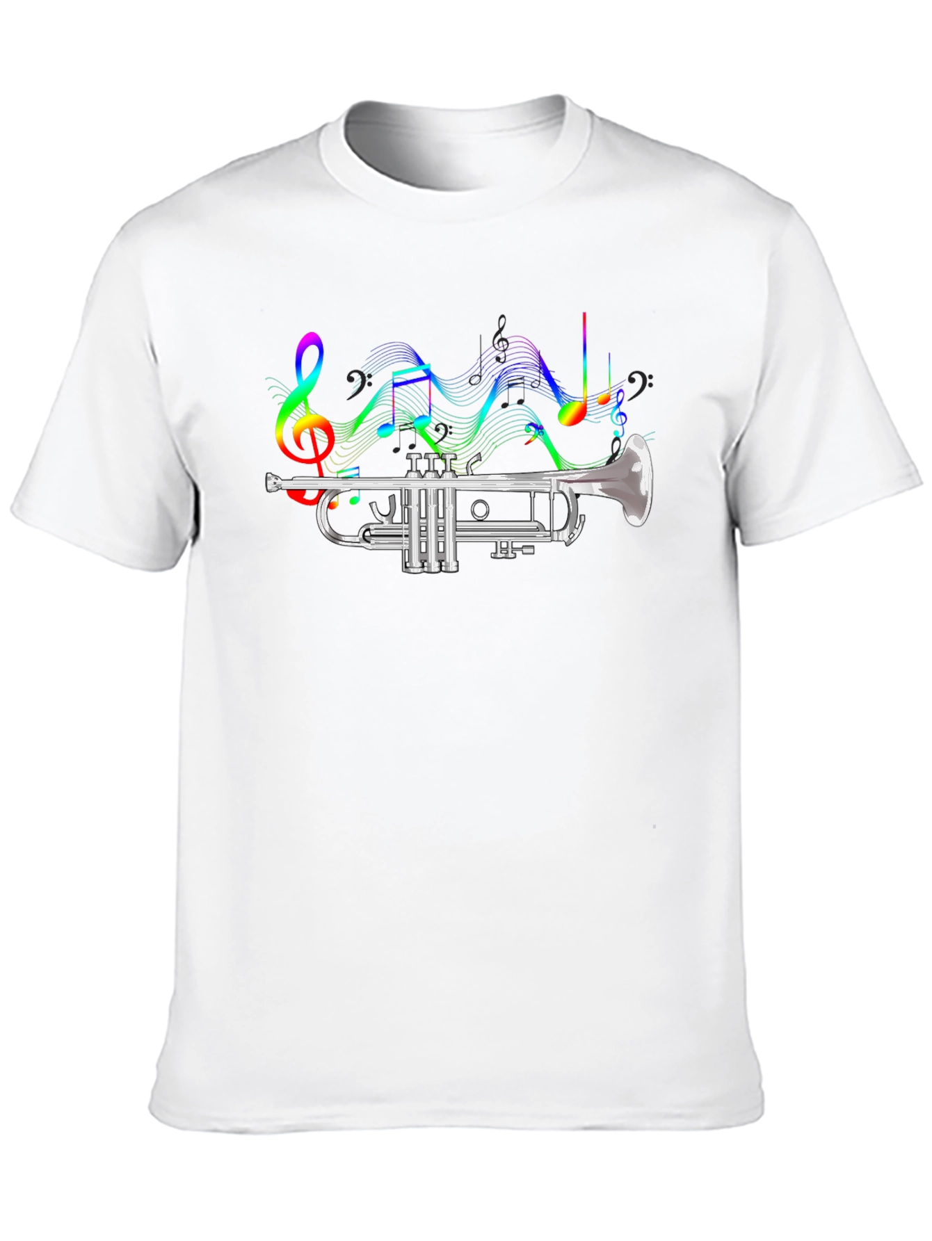 Trumpet and Music Note T-Shirt