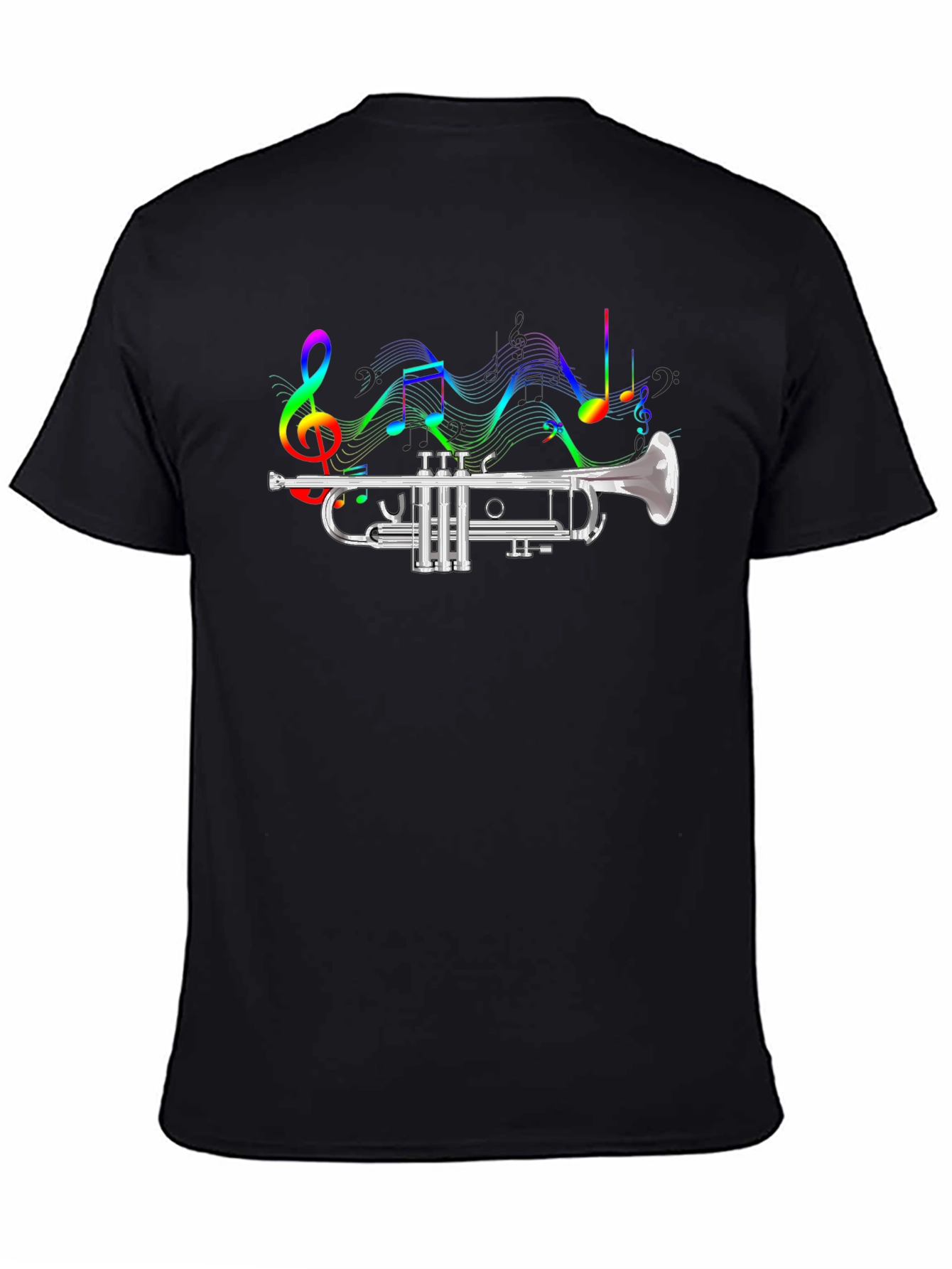 Trumpet and Music Note T-Shirt