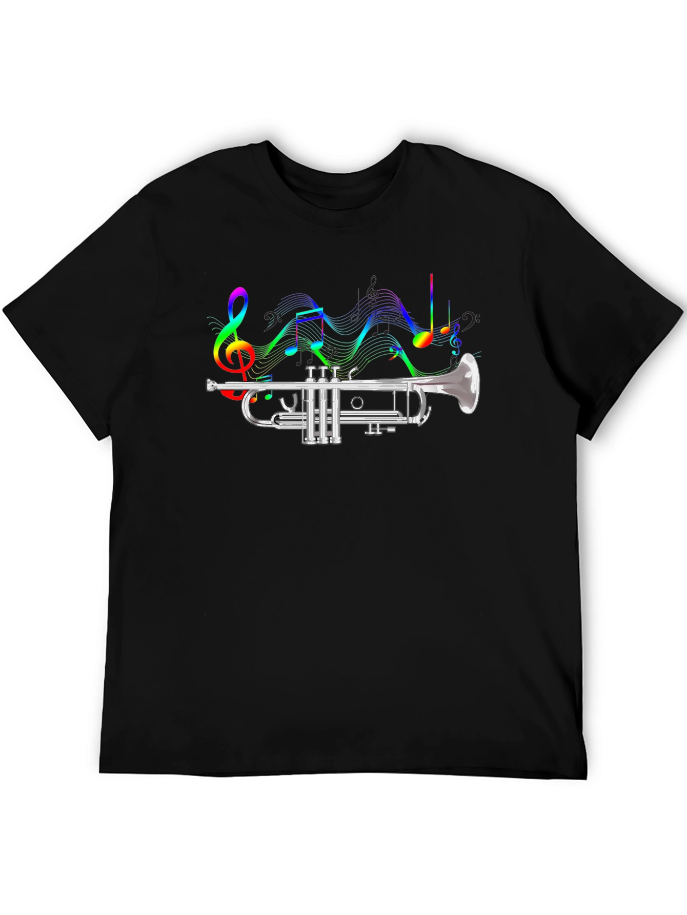Trumpet and Music Note T-Shirt