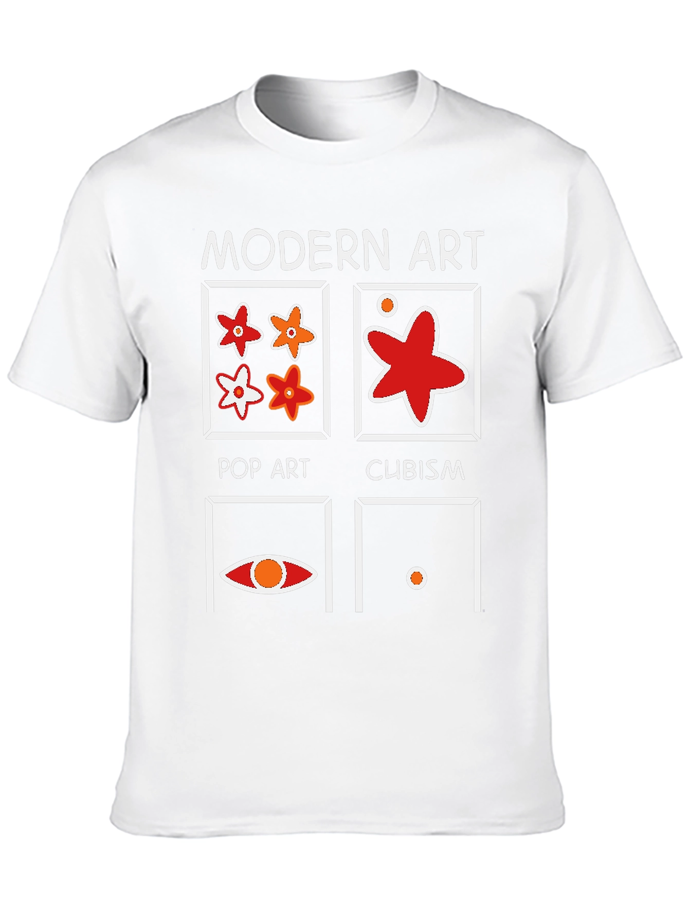 Modern Art Graphic T-Shirt - Pop Art Cubism Design