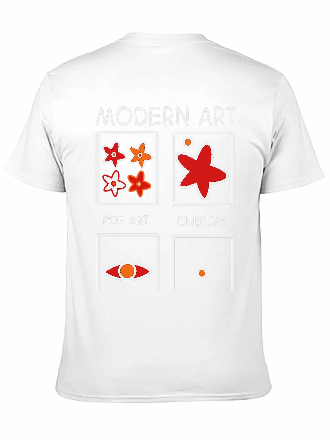 Modern Art Graphic T-Shirt - Pop Art Cubism Design