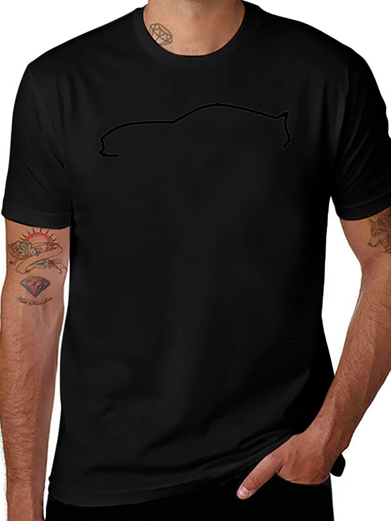Black Car Silhouette T-Shirt