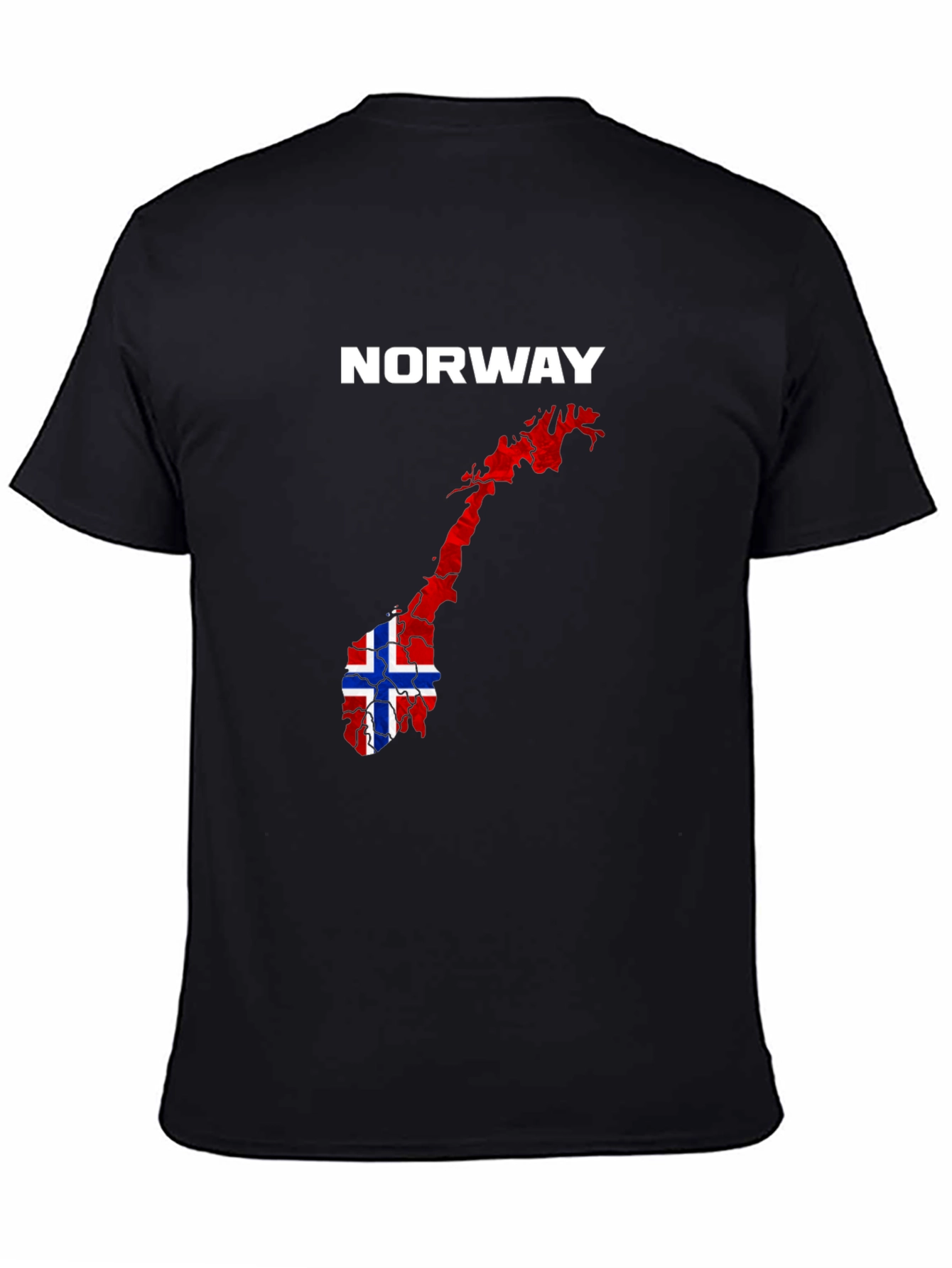 Norway Flag Map Graphic T-Shirt