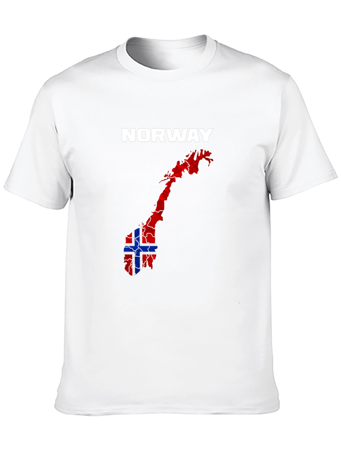 Norway Flag Map Graphic T-Shirt