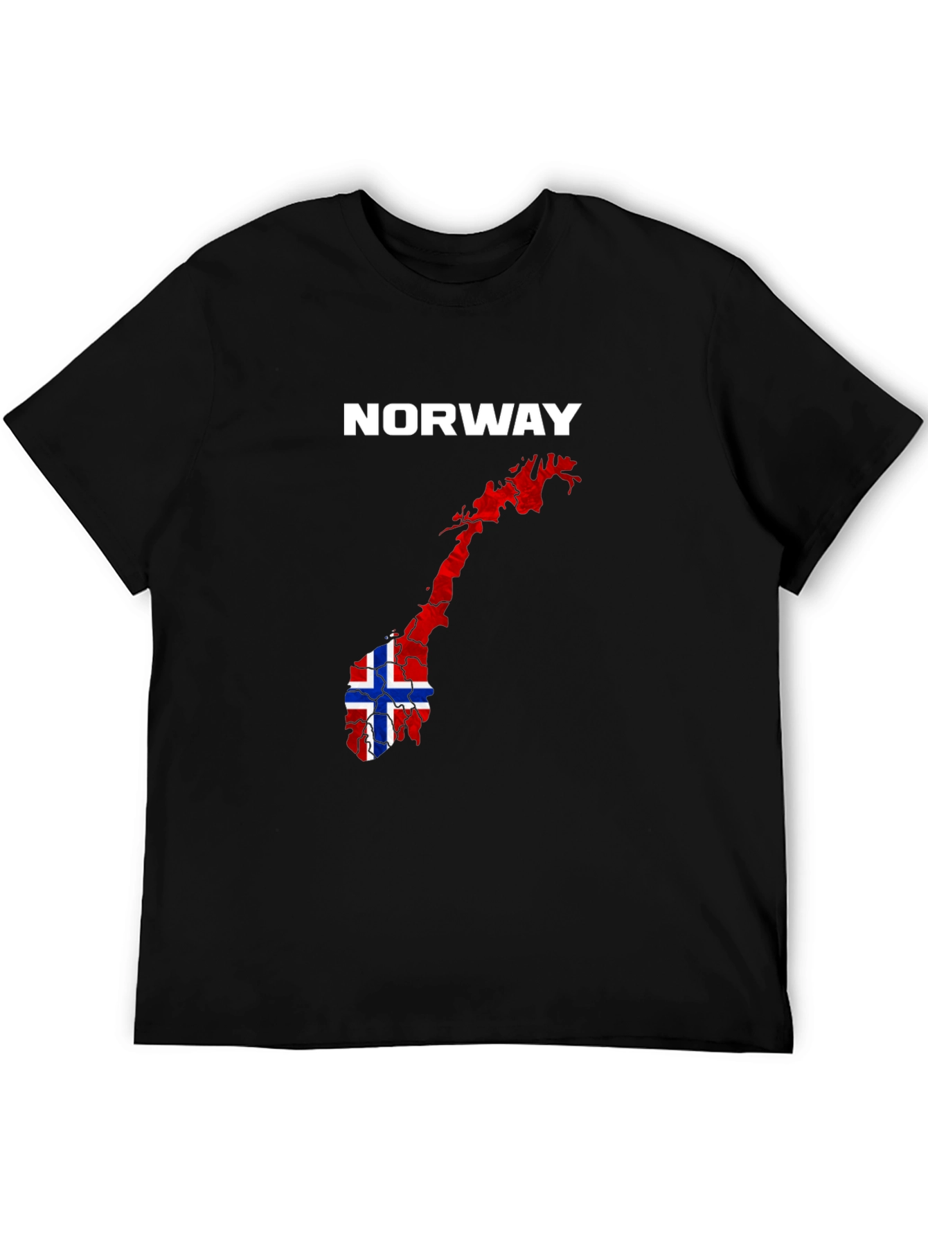 Norway Flag Map Graphic T-Shirt