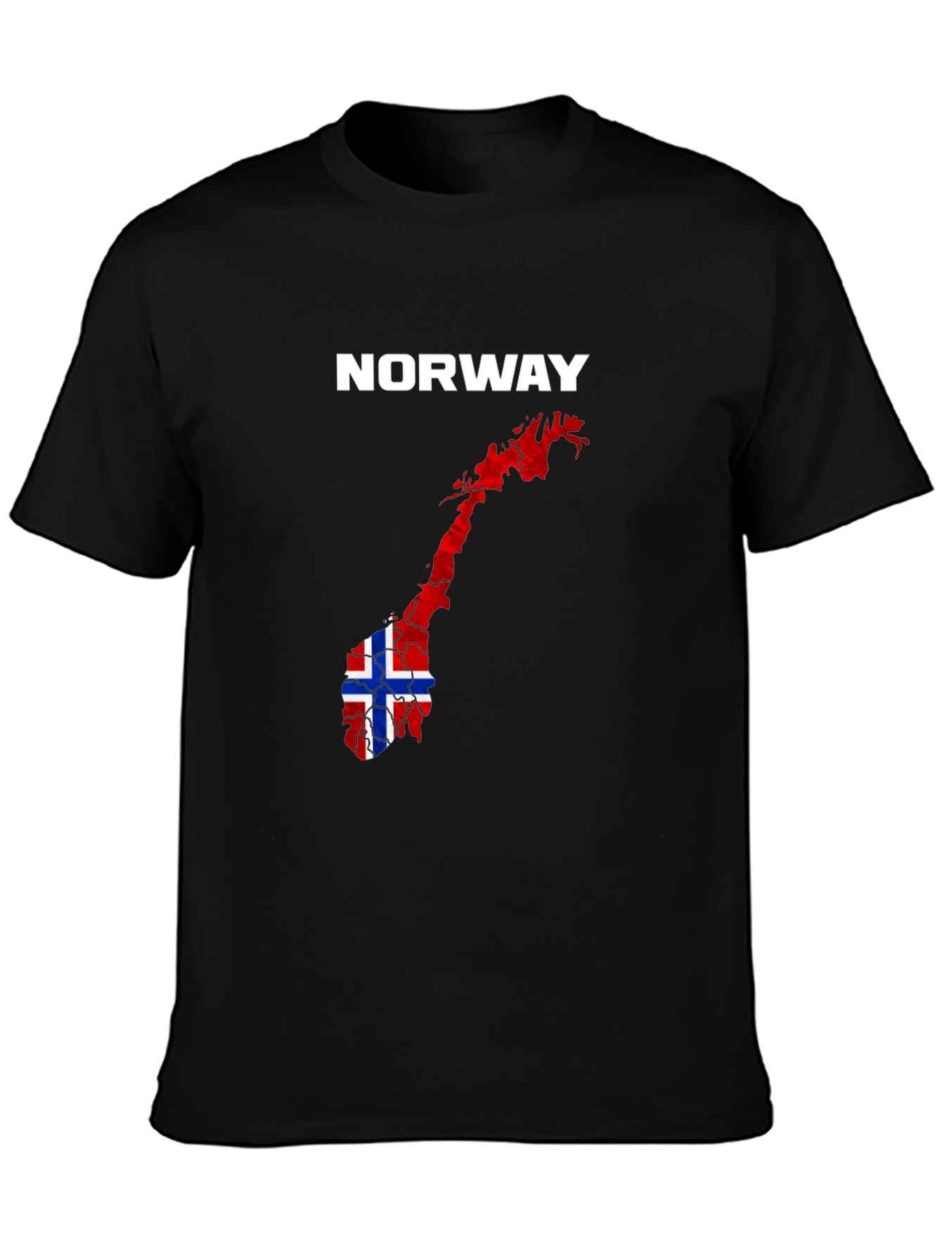 Norway Flag Map Graphic T-Shirt