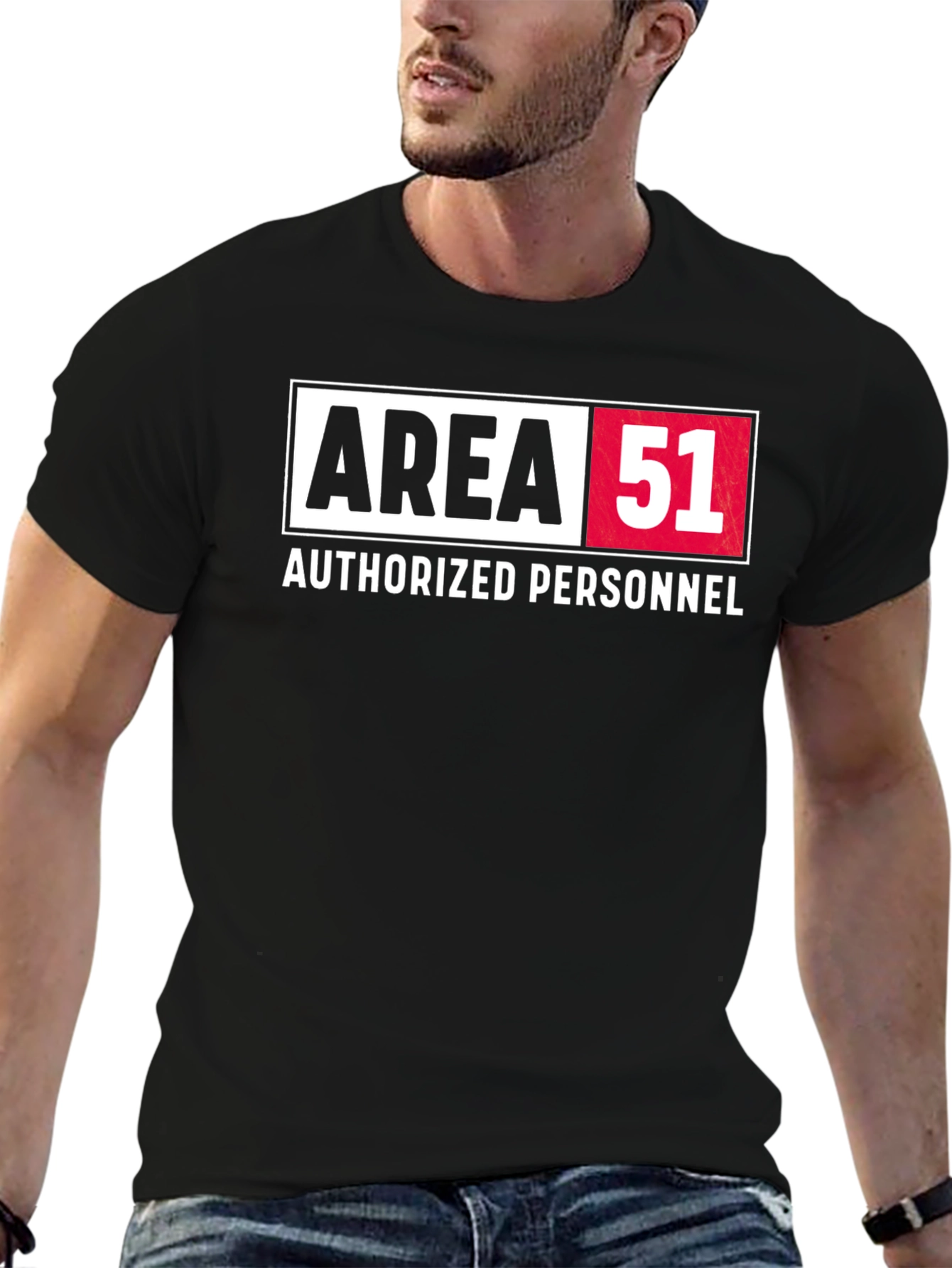 Area 51 Authorized Personnel Black T-Shirt